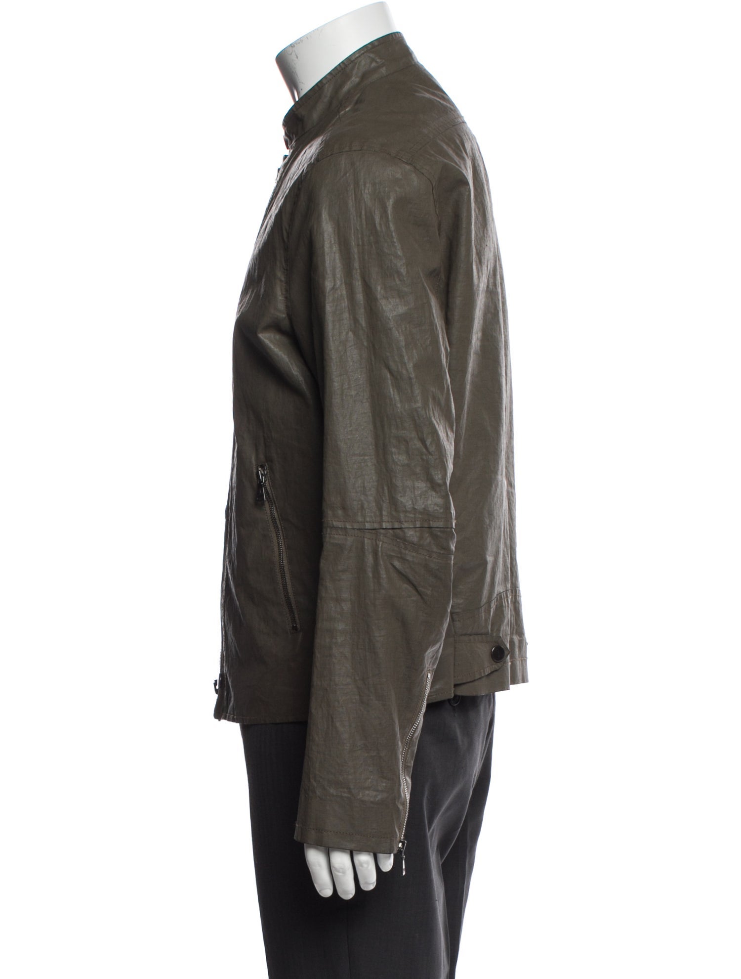 John Varvatos Linen Moto Jacket