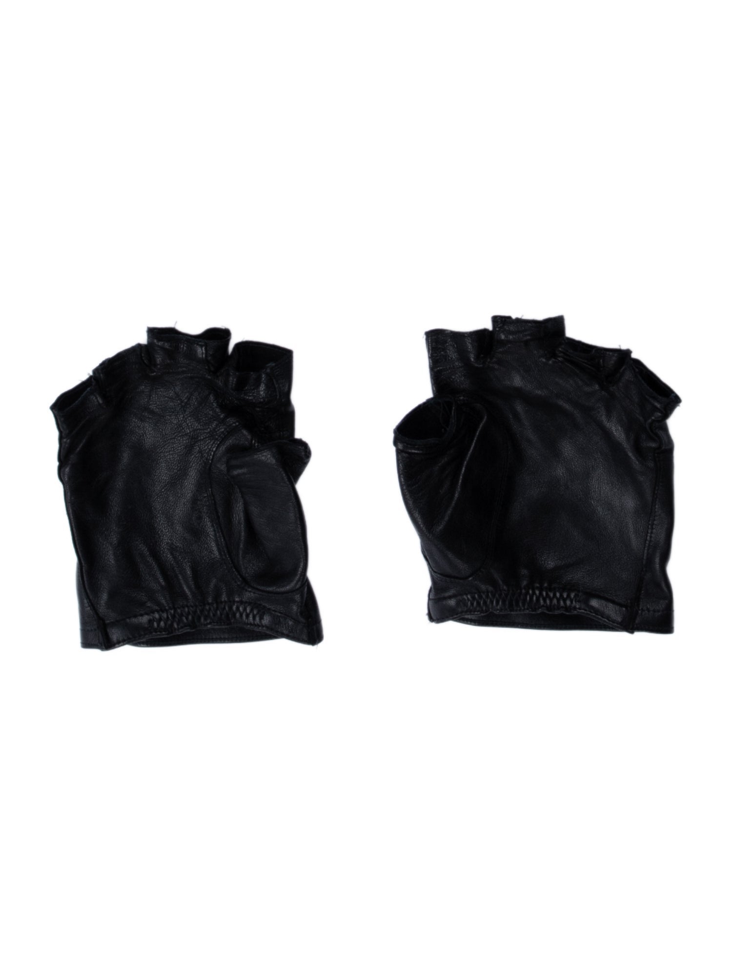 John Varvatos Leather Fingerless Gloves