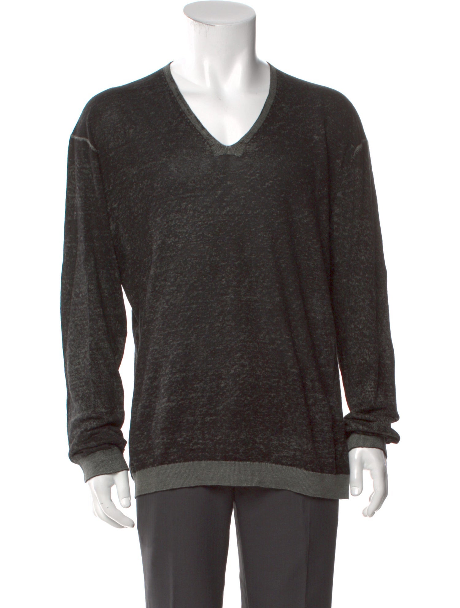 John Varvatos Linen V-Neck Pullover w/ Tags