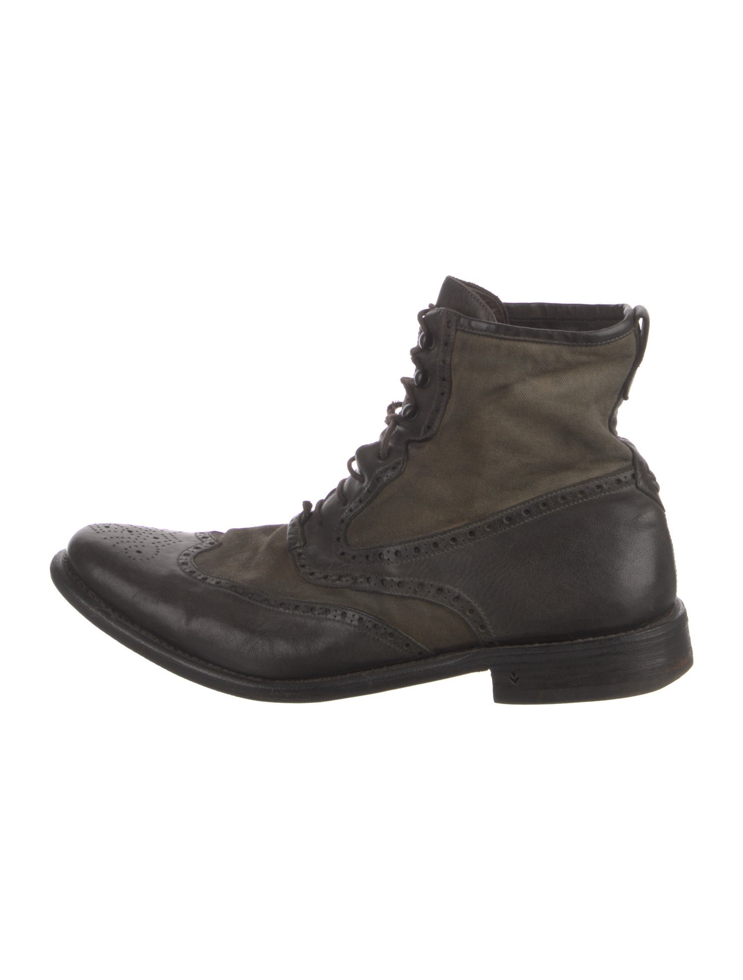John Varvatos Leather Lace-Up Boots