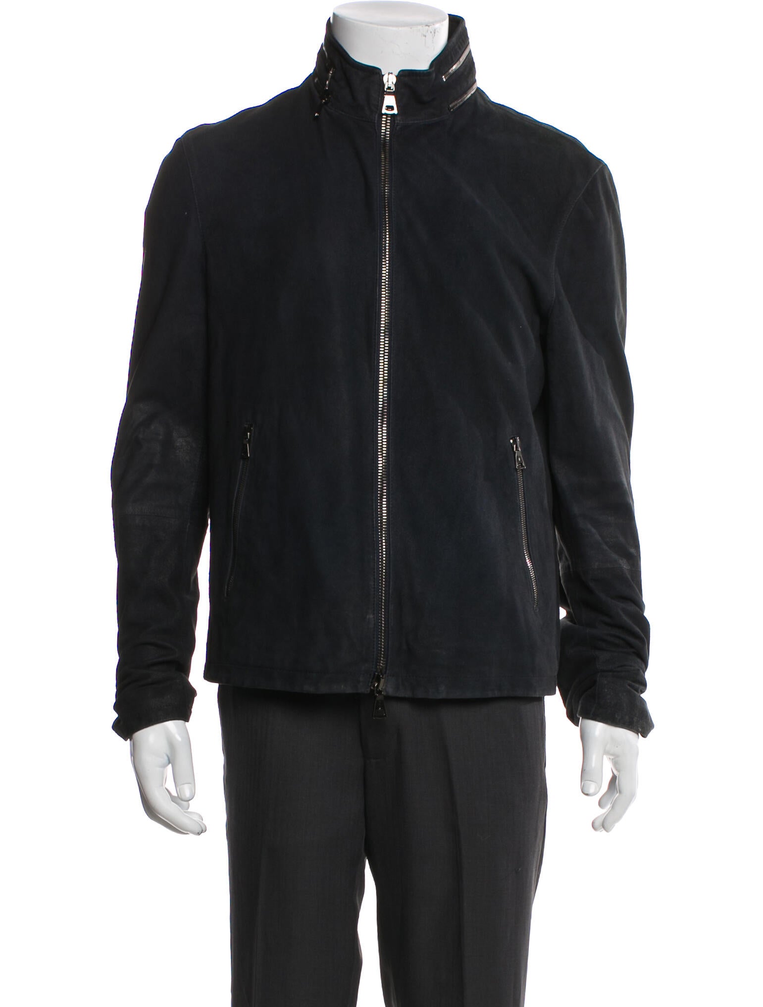 John Varvatos Suede Moto Jacket