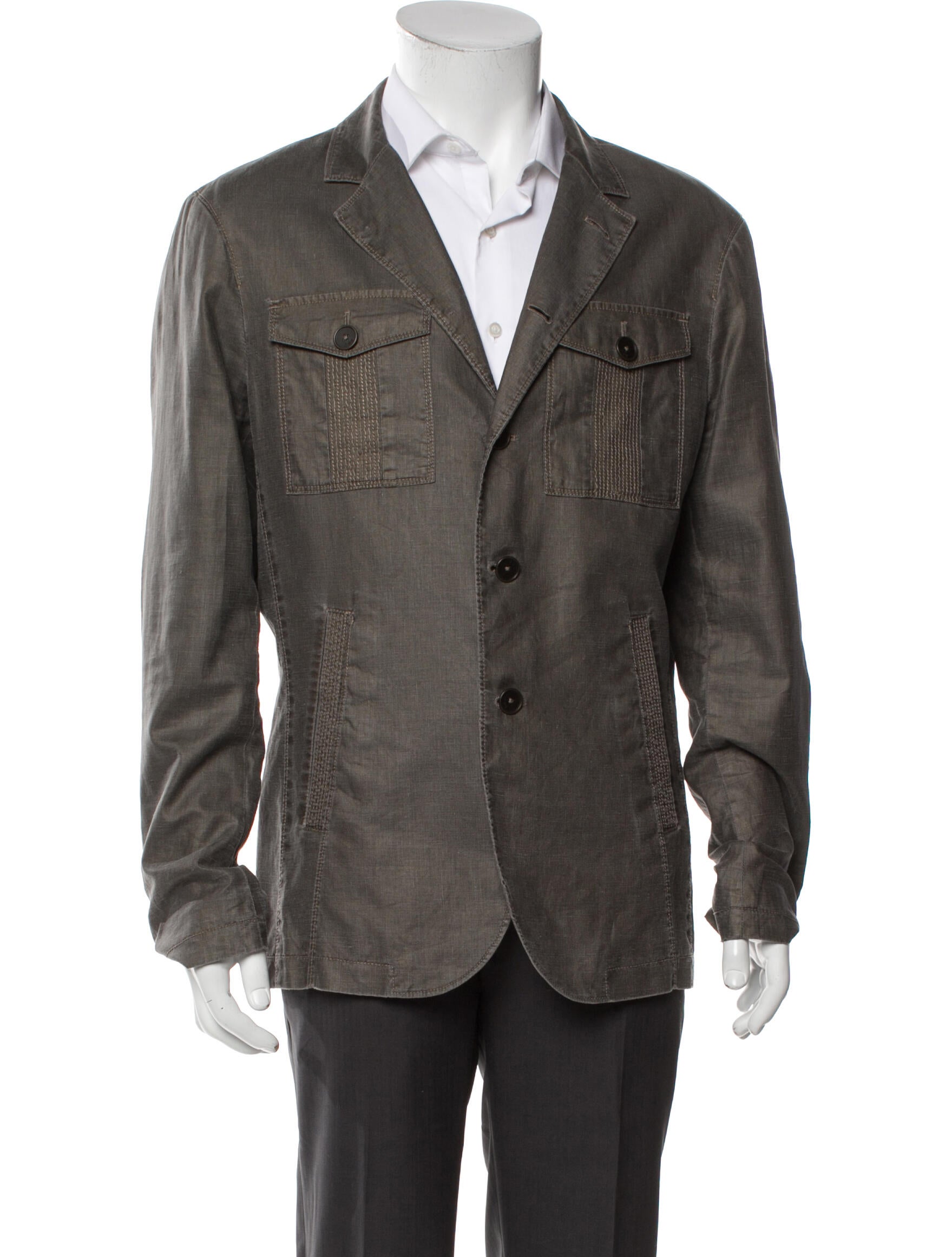 John Varvatos Linen Utility Jacket