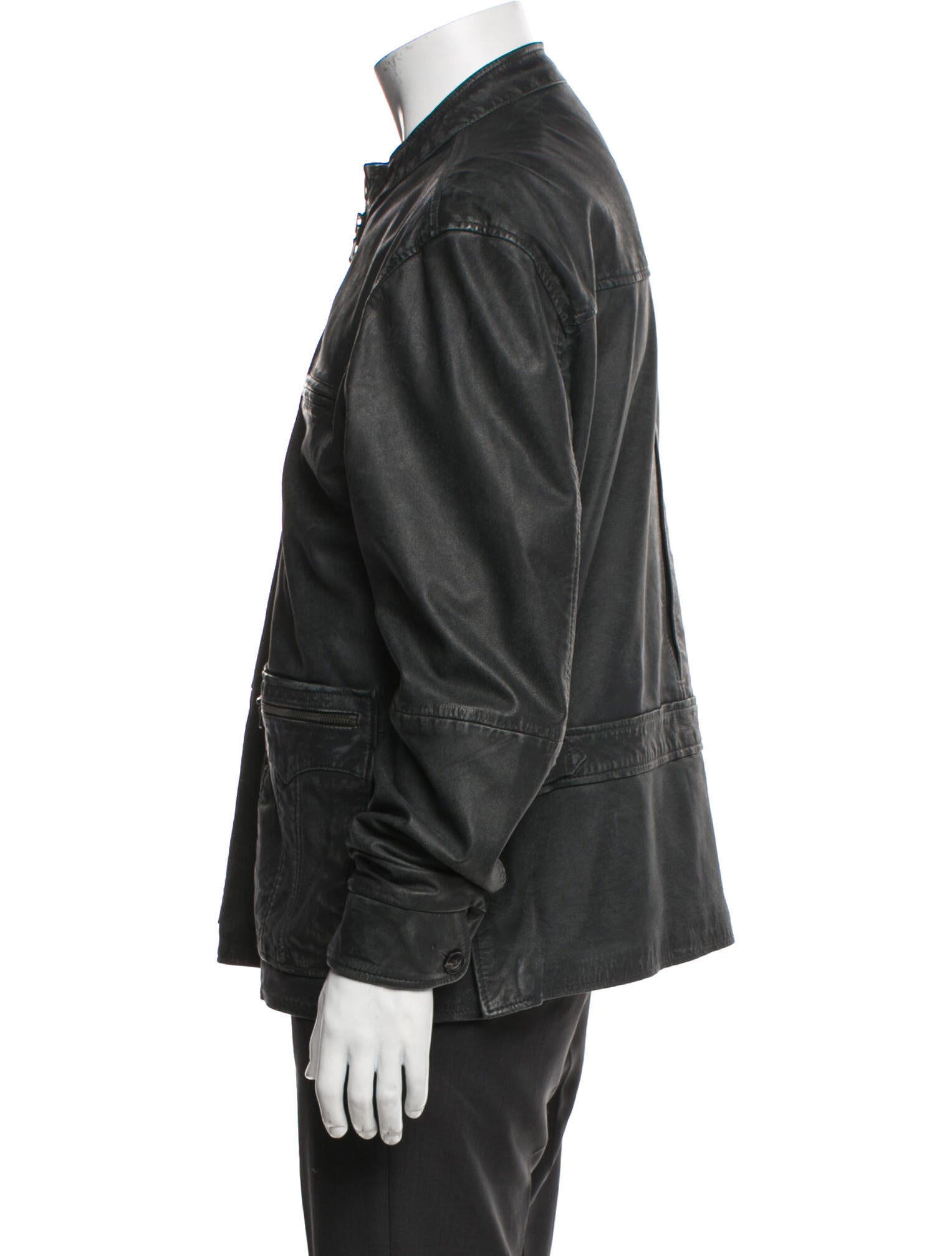 John Varvatos Eel Skin Utility Jacket