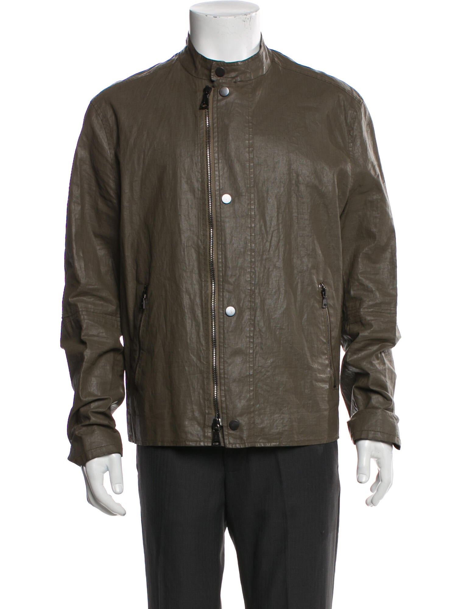 John Varvatos Linen Moto Jacket