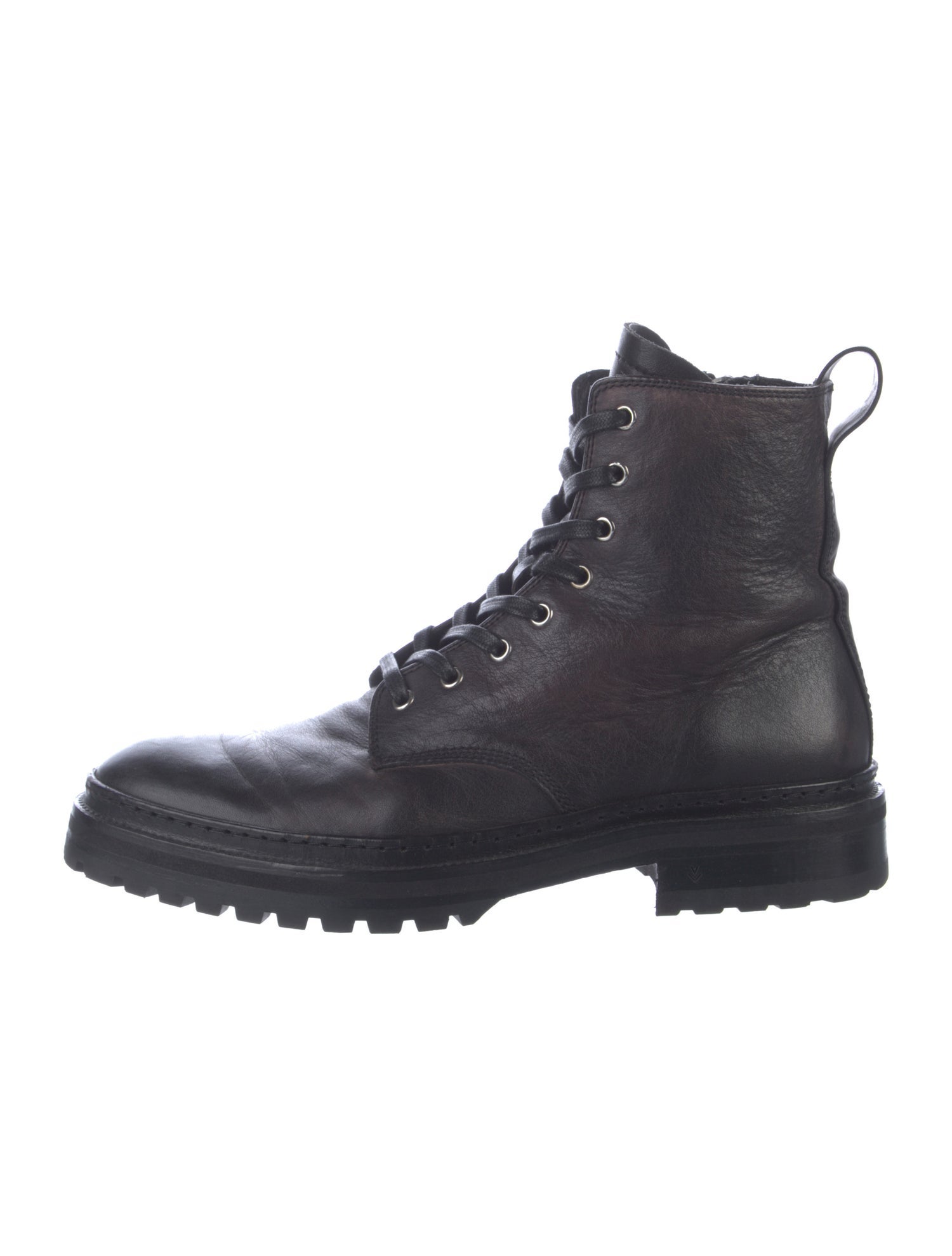 John Varvatos Leather Combat Boots