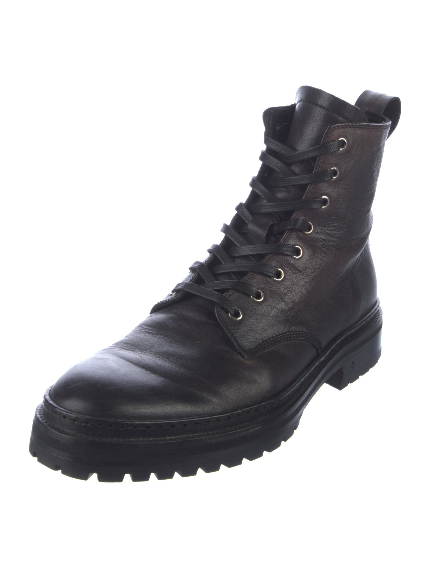 John Varvatos Leather Combat Boots