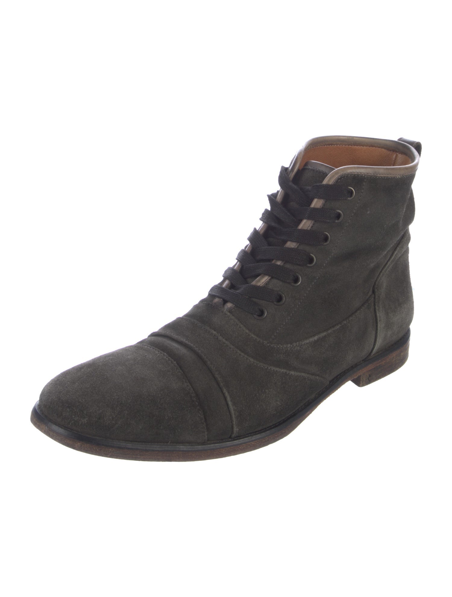 John Varvatos Suede Lace-Up Boots