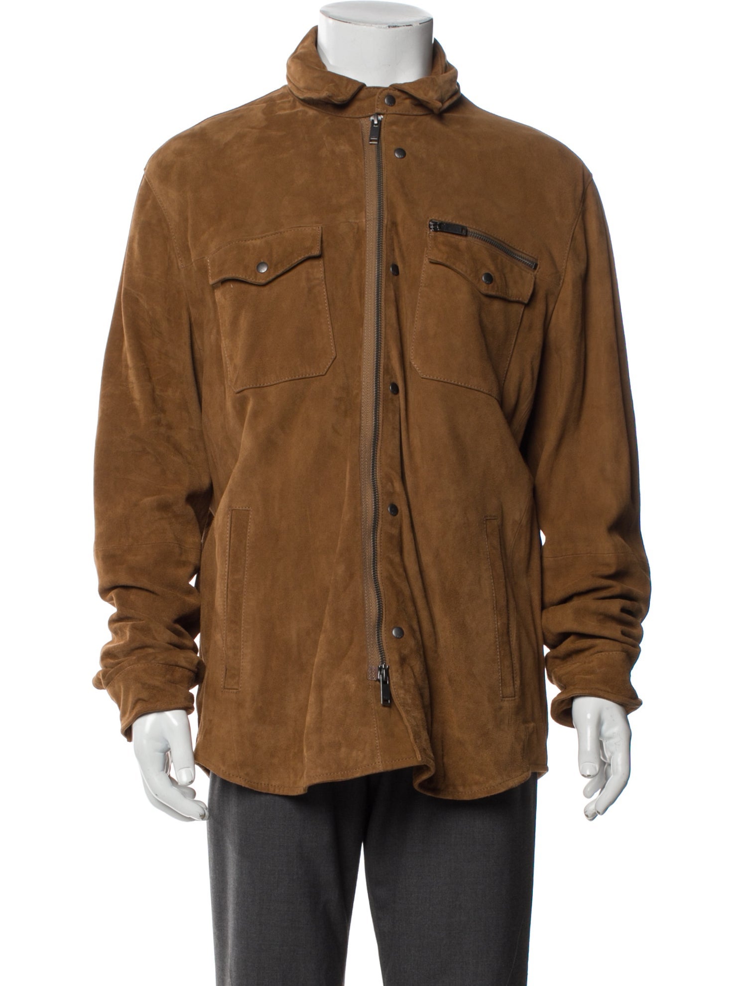 John Varvatos Suede Utility Jacket