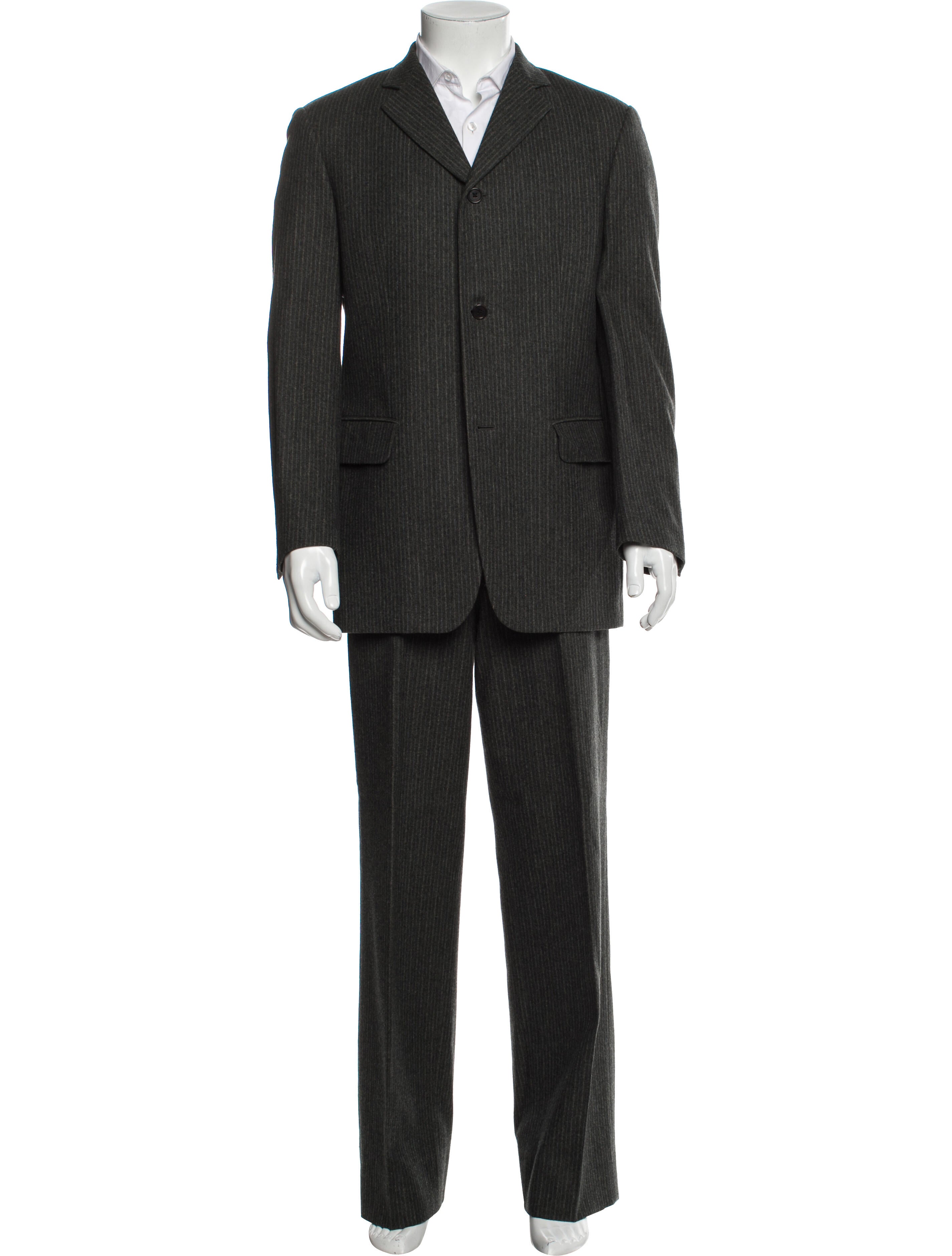 John Varvatos Wool Plaid Print Two-Piece Blazer