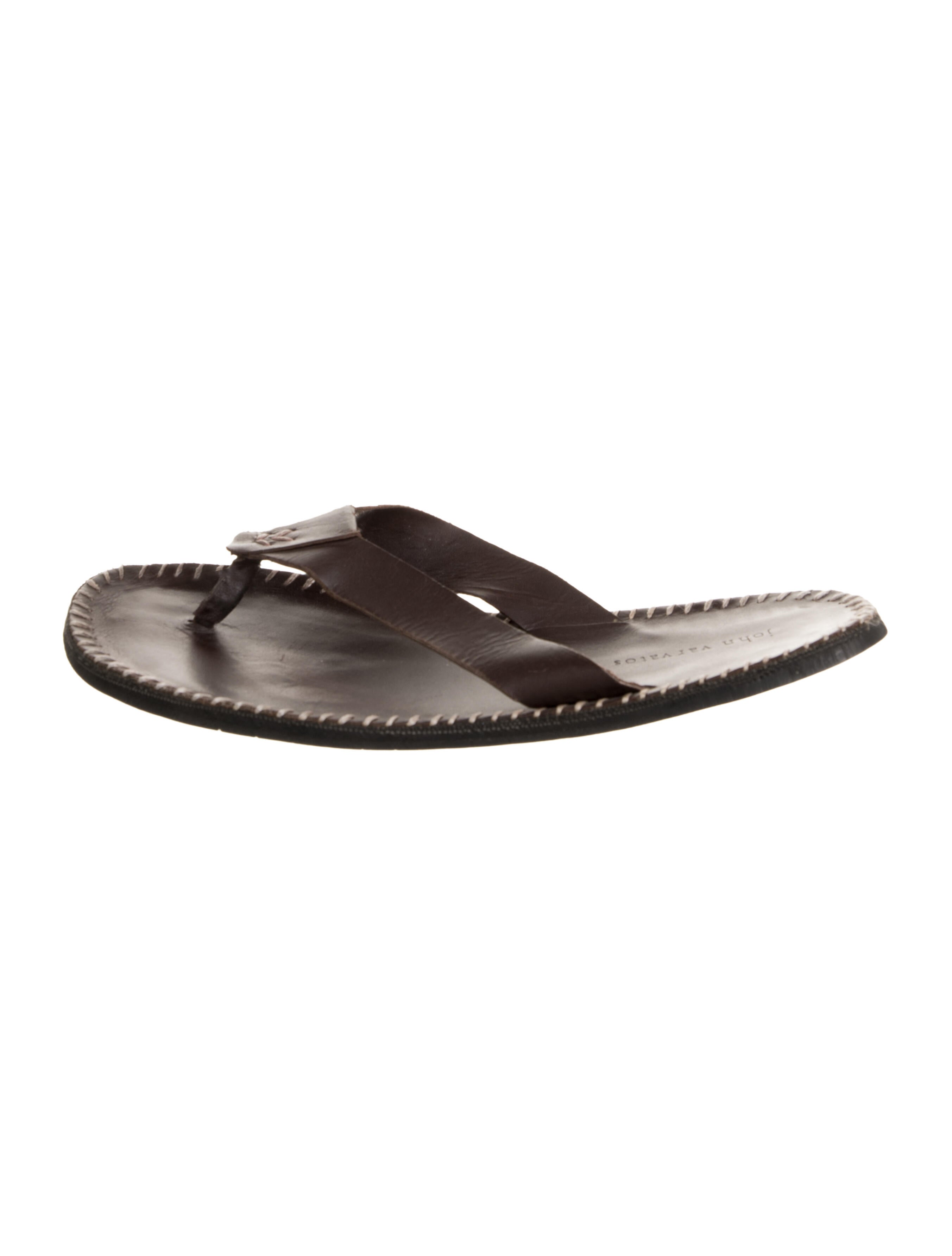 John Varvatos Leather Flip Flops