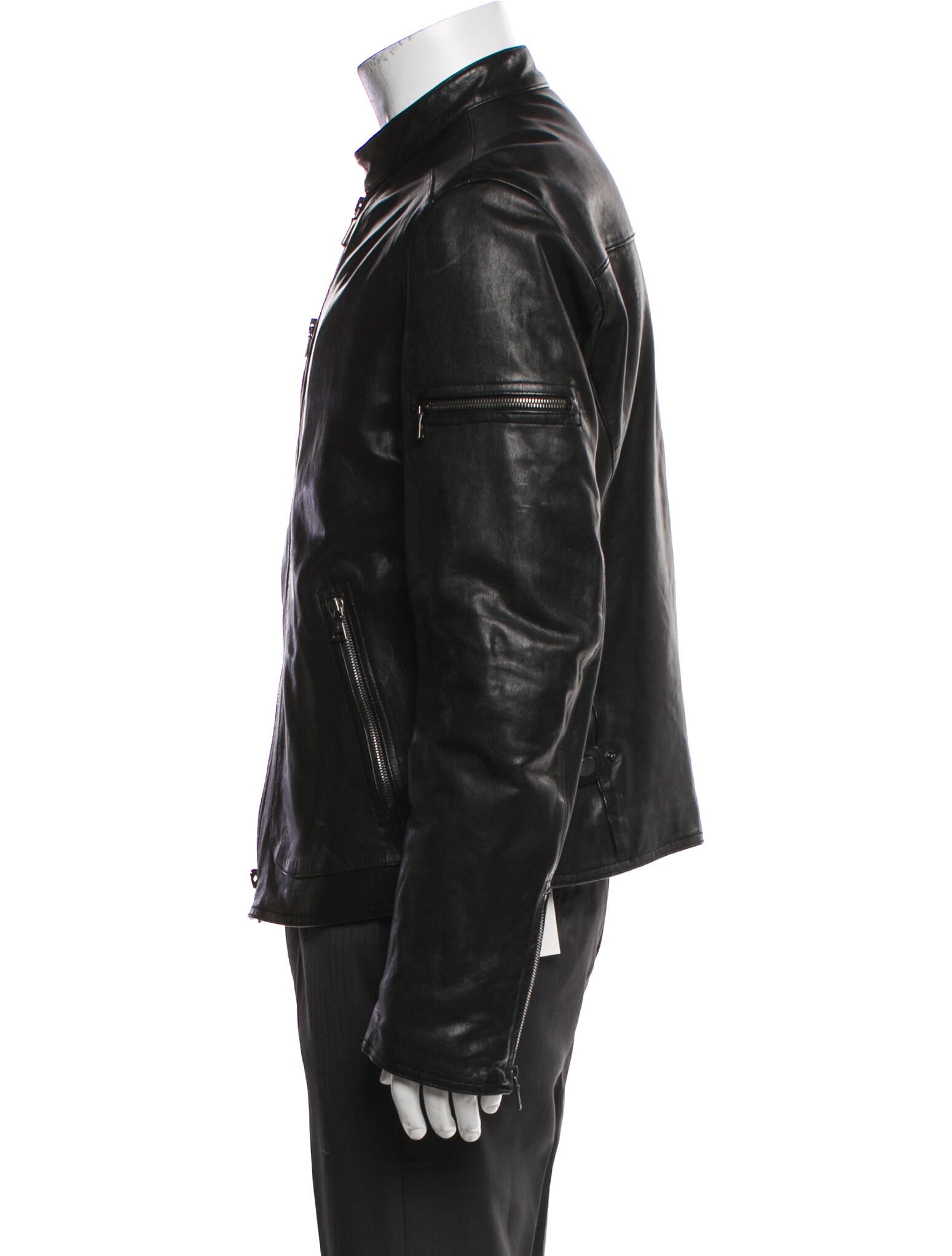 John Varvatos Lambskin Moto Jacket