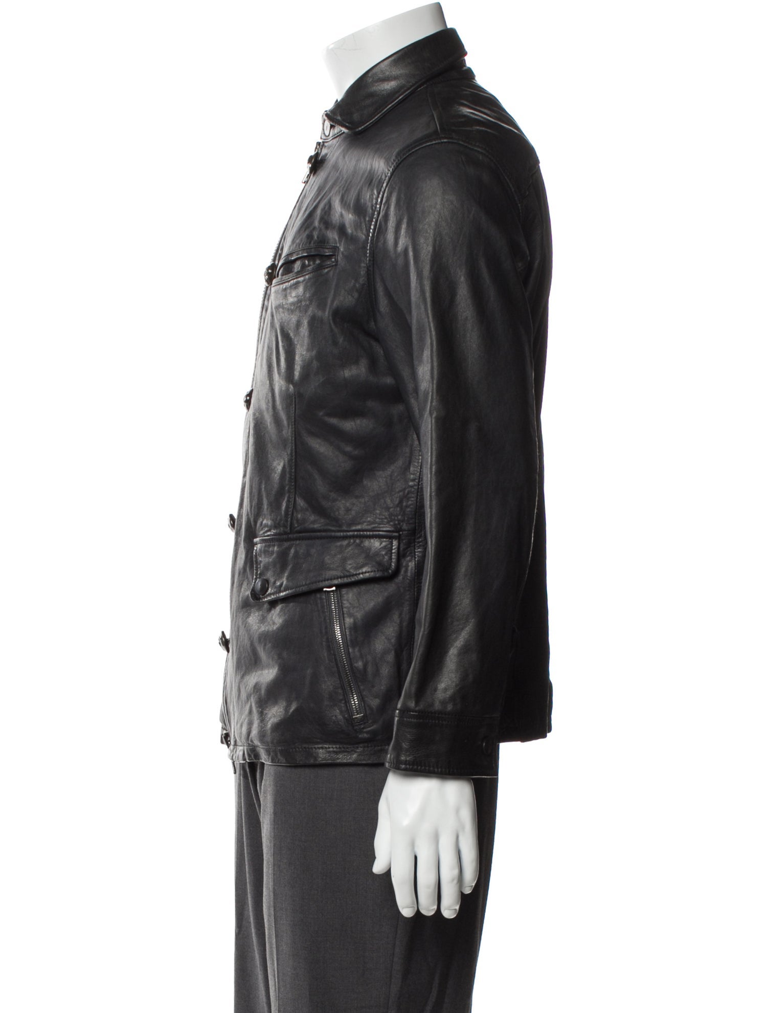 John Varvatos Lambskin Utility Jacket