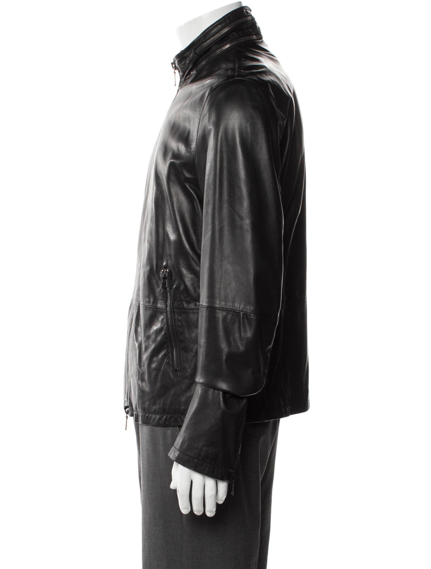 John Varvatos Lambskin Moto Jacket