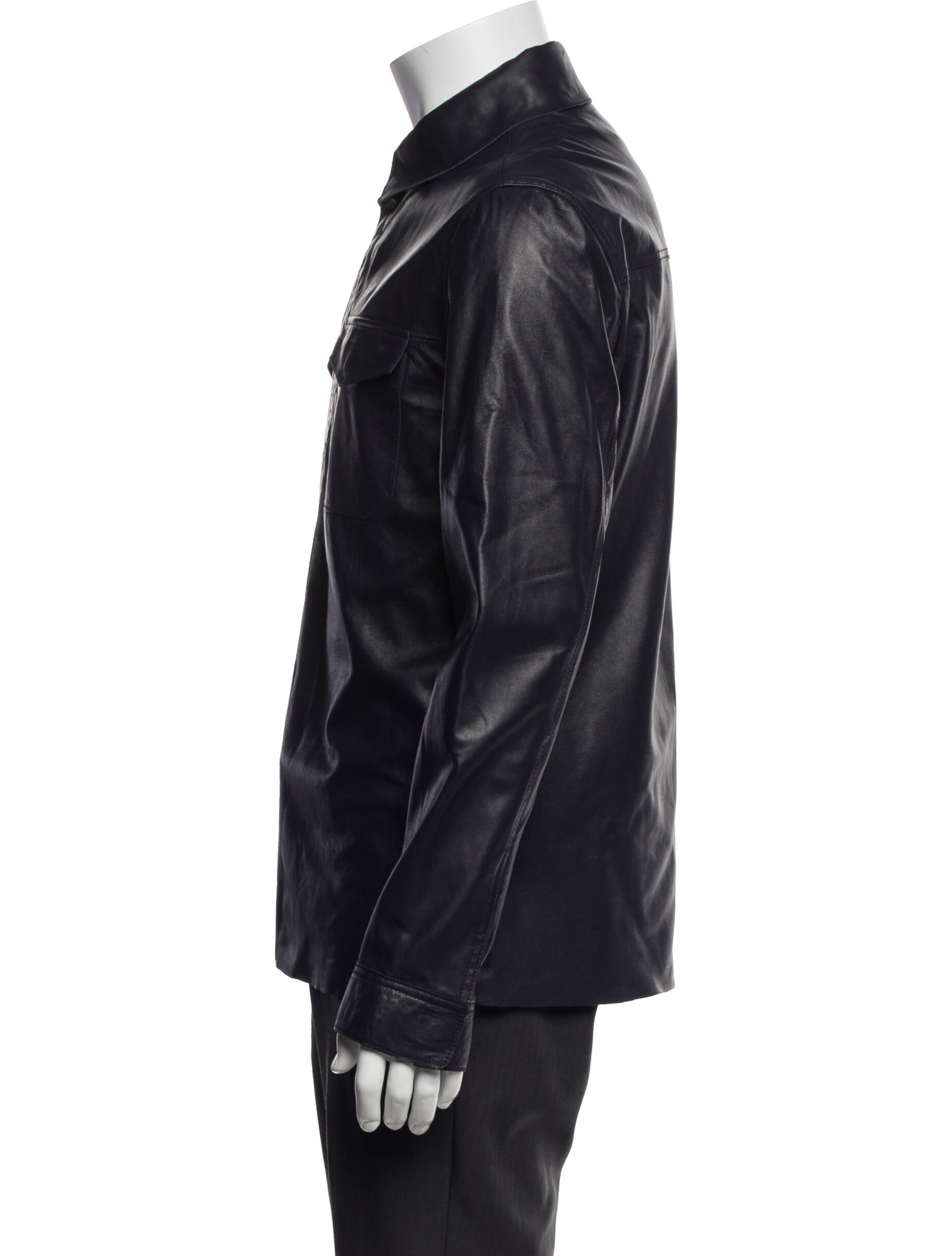 John Varvatos Lamb Leather Moto Jacket
