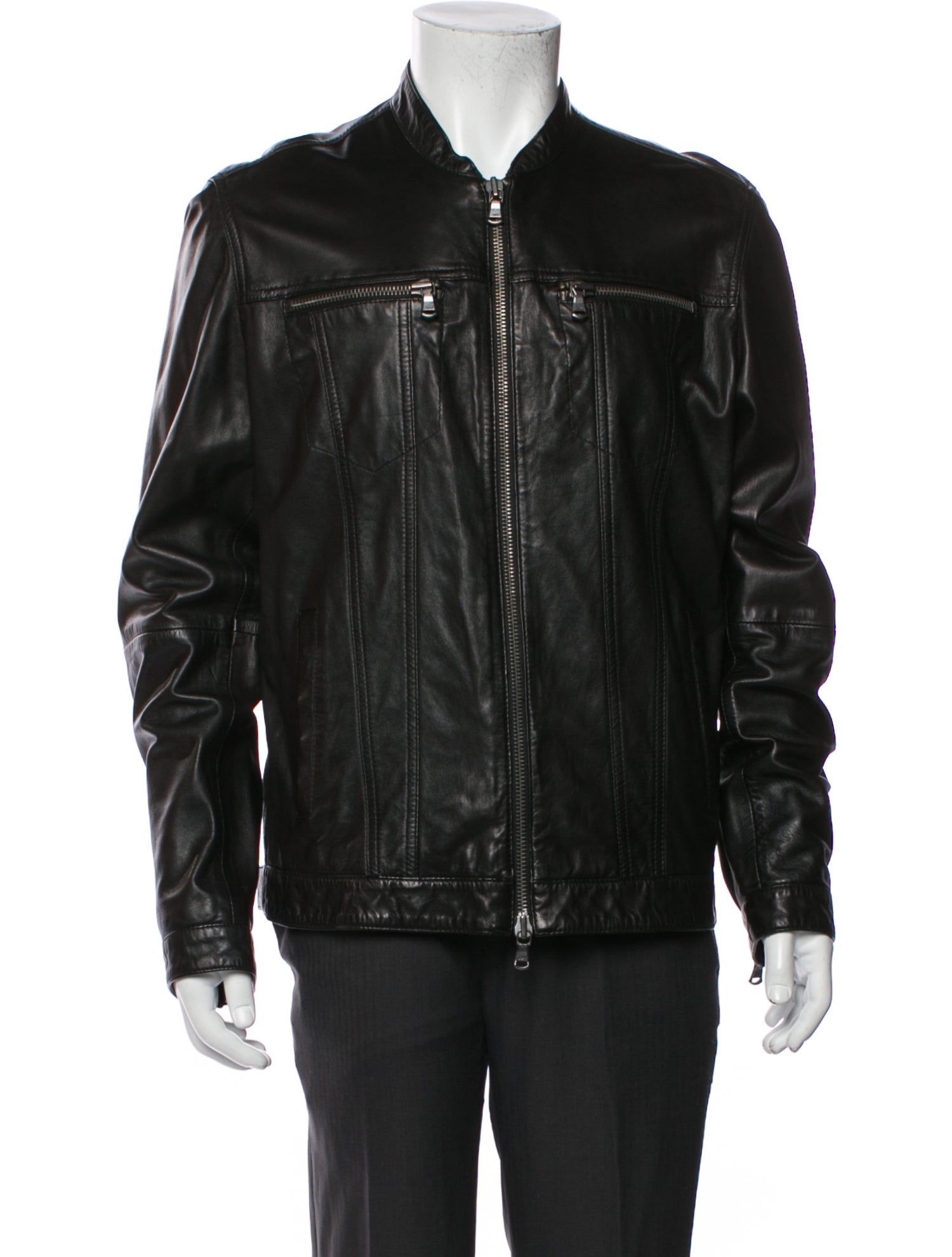 John Varvatos Eel Skin Bomber Jacket