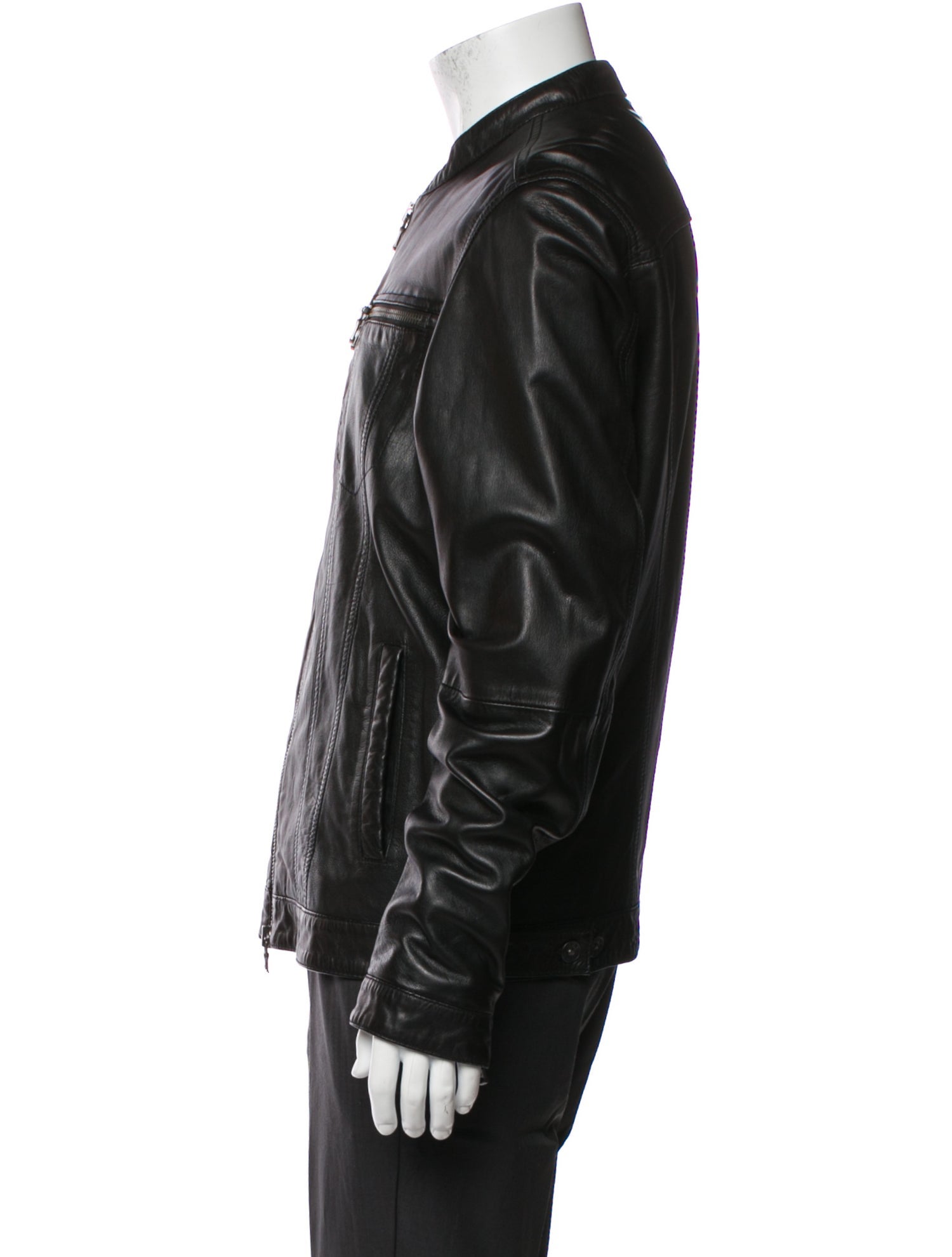 John Varvatos Eel Skin Bomber Jacket