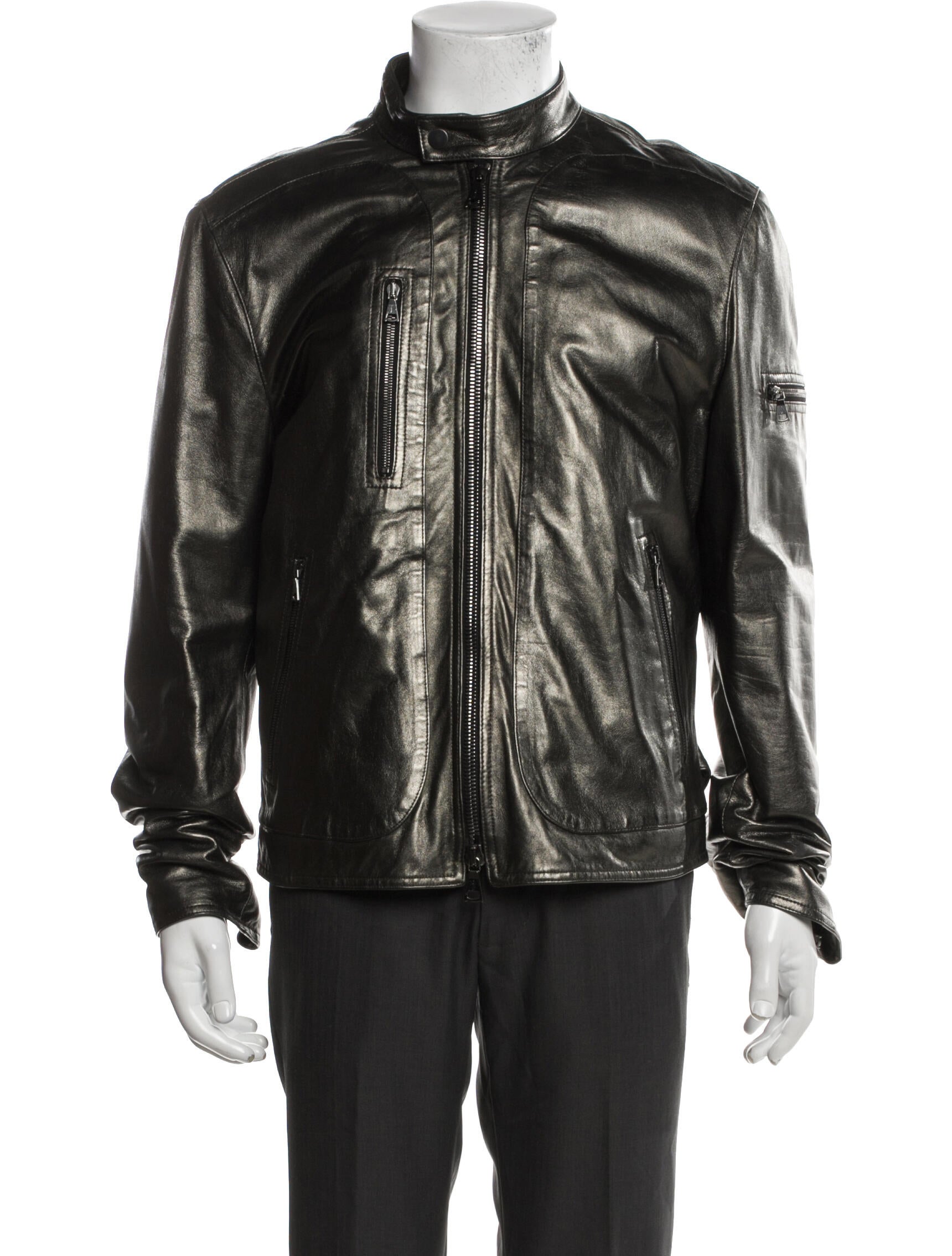 John Varvatos Lambskin Moto Jacket