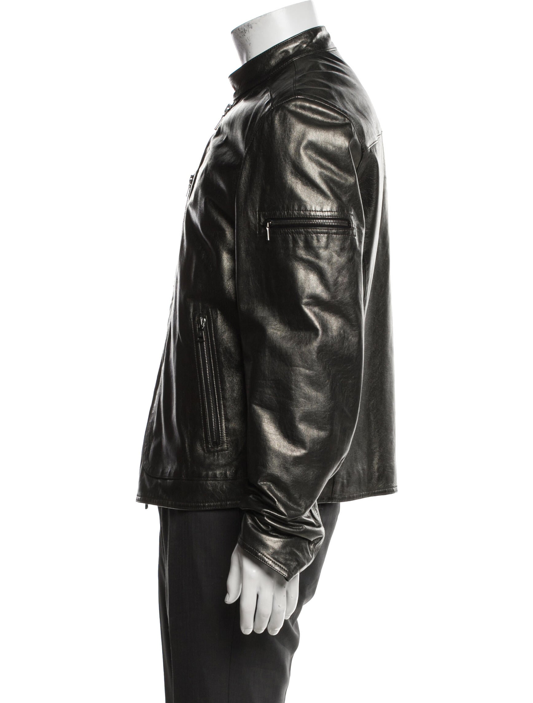 John Varvatos Lambskin Moto Jacket