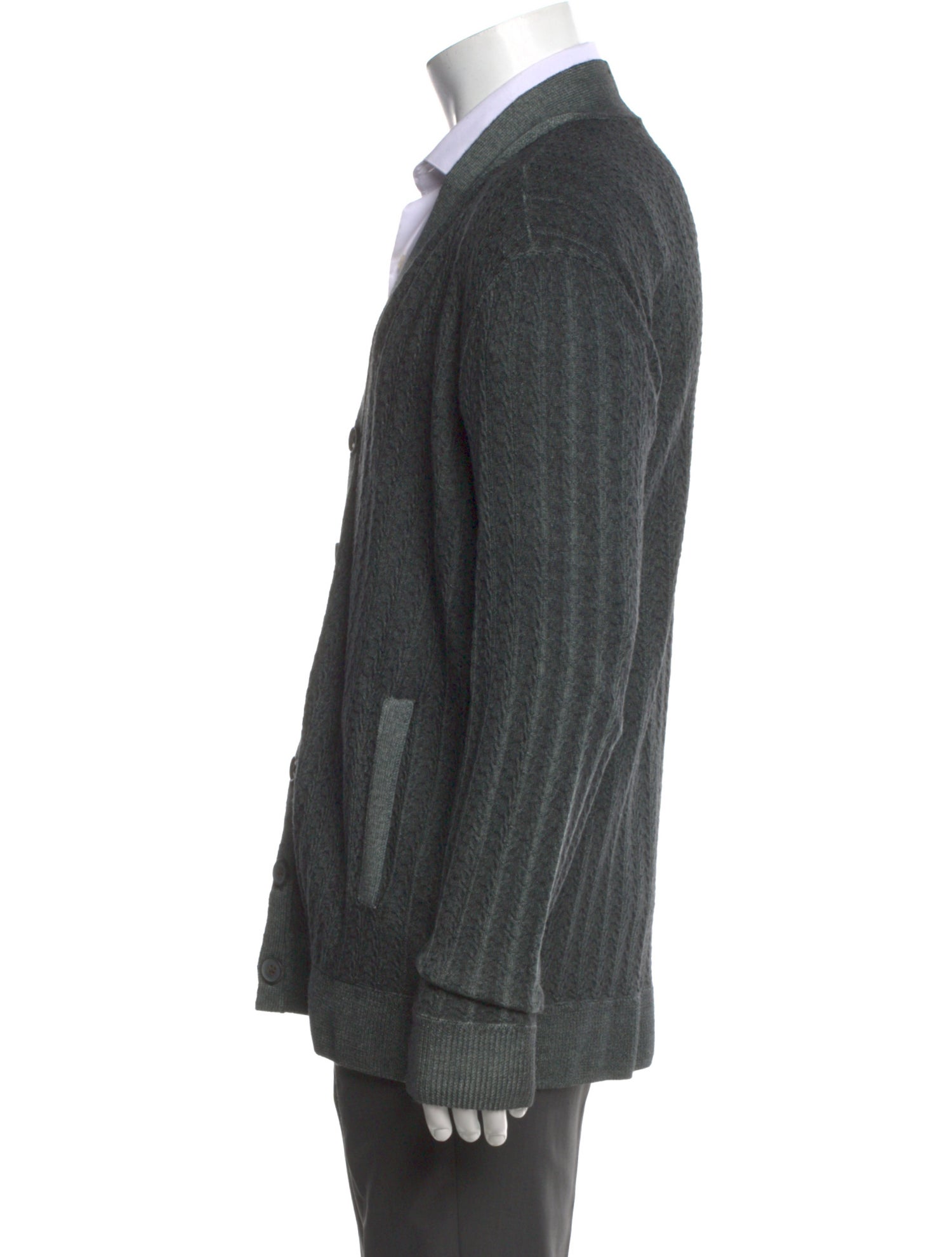 John Varvatos Merino Wool V-Neck Cardigan
