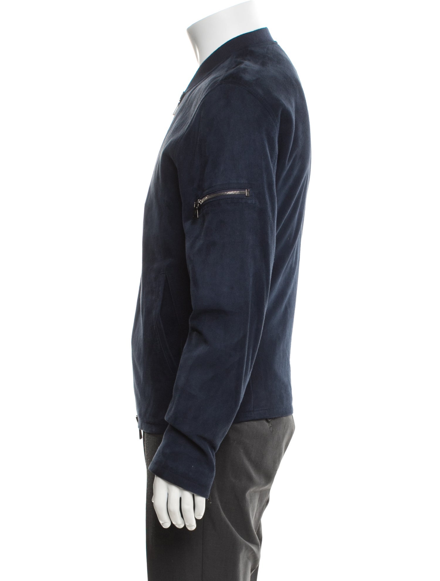John Varvatos Leather Bomber Jacket