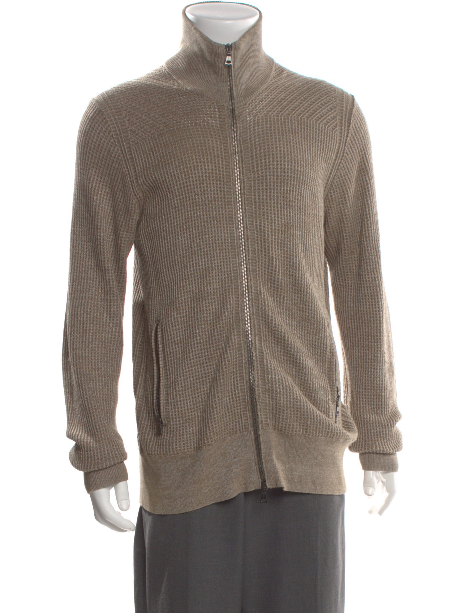 John Varvatos Mock Neck Long Sleeve Cardigan