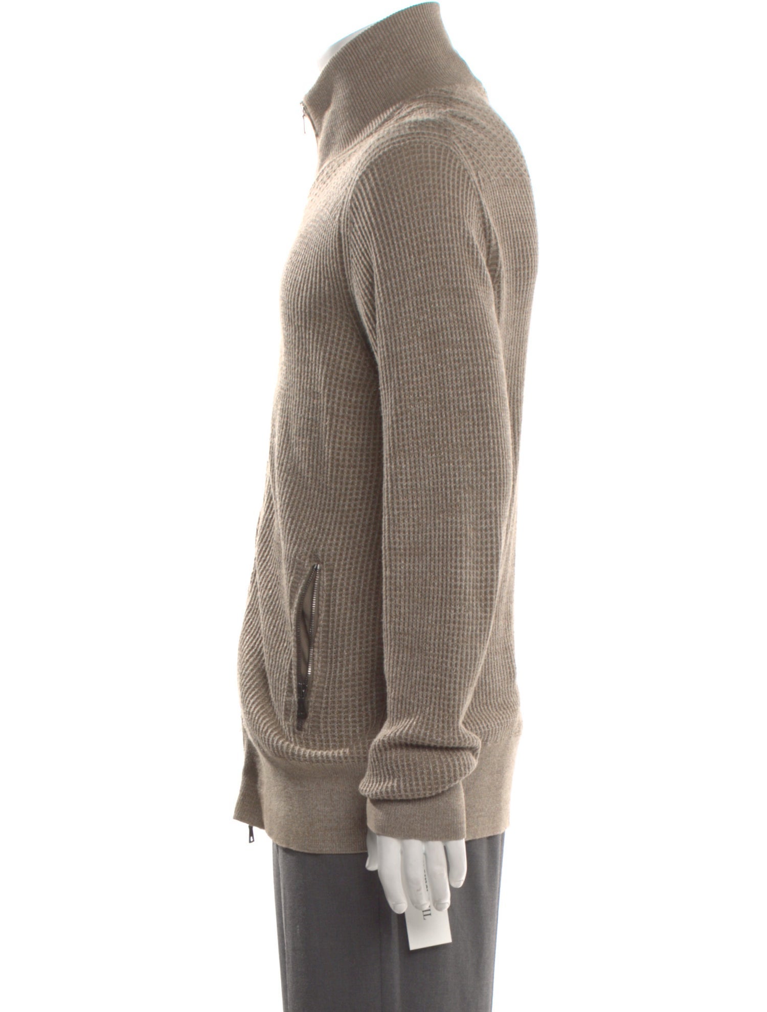 John Varvatos Mock Neck Long Sleeve Cardigan