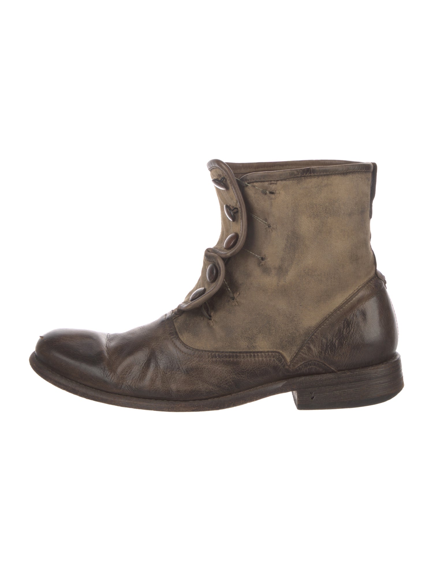 John Varvatos Leather Patterned Boots