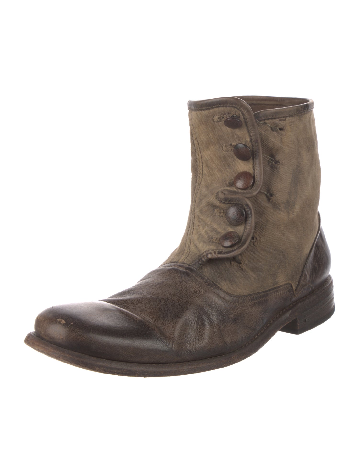 John Varvatos Leather Patterned Boots
