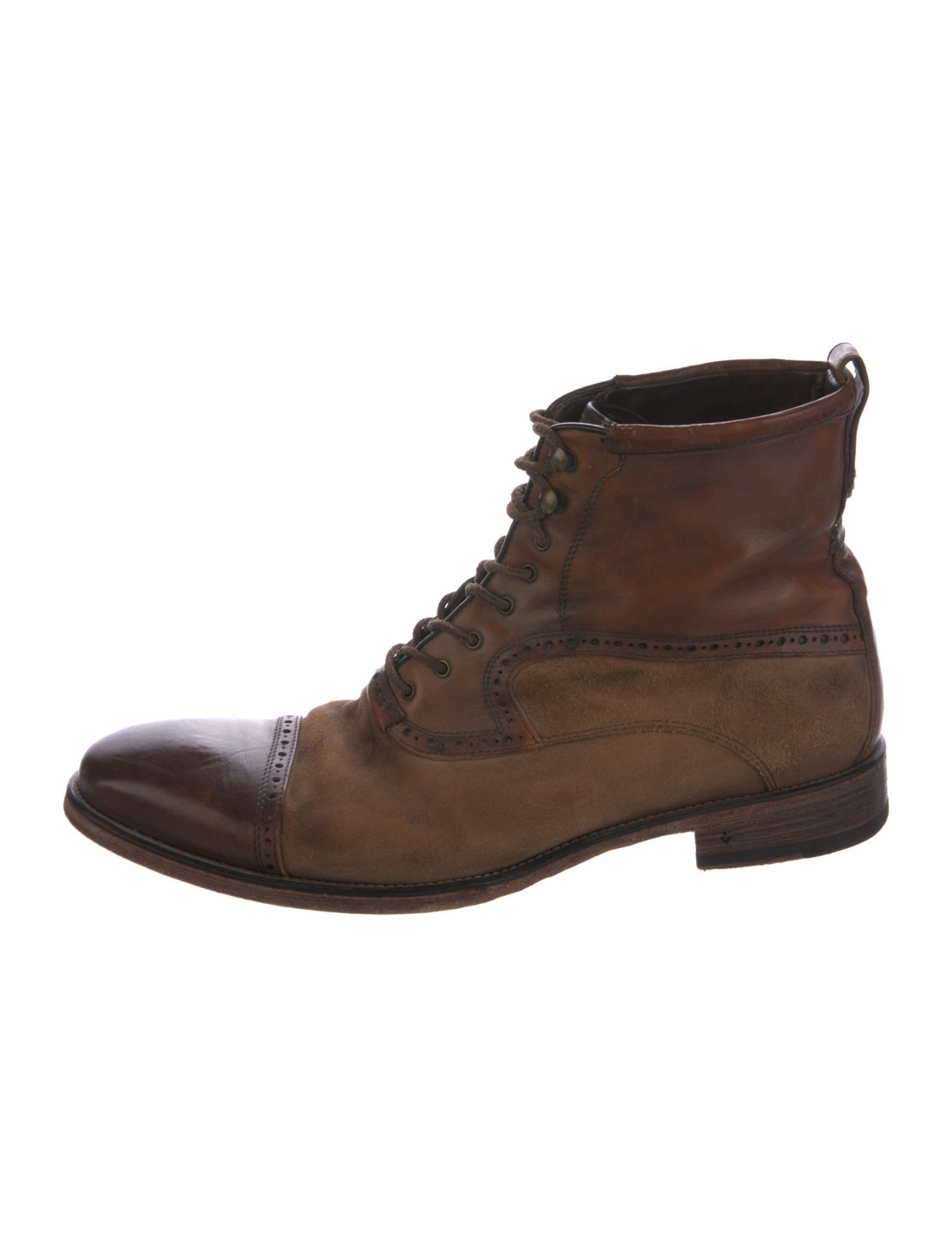 John Varvatos Leather Lace-Up Boots