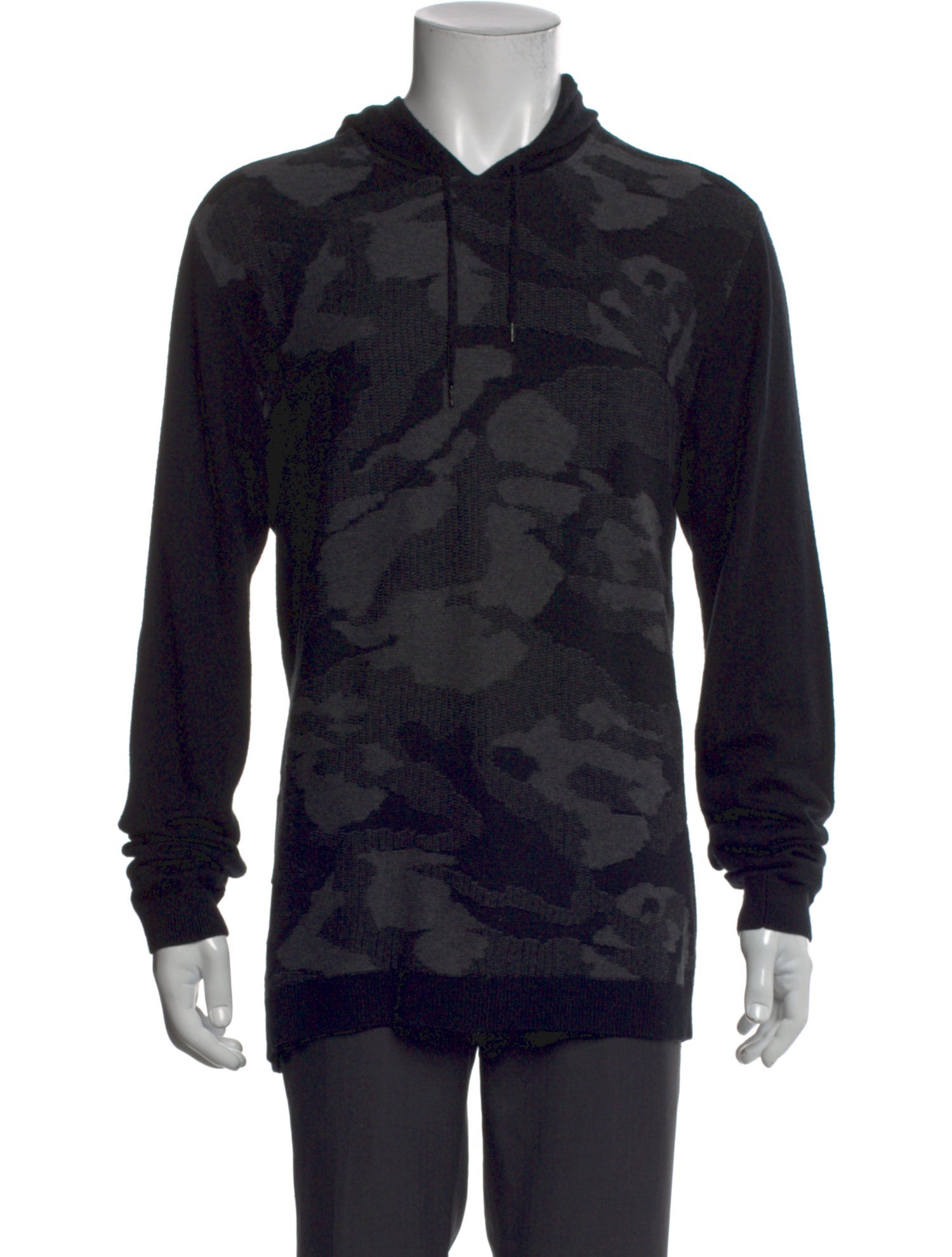 John Varvatos Printed Mock Neck Cardigan