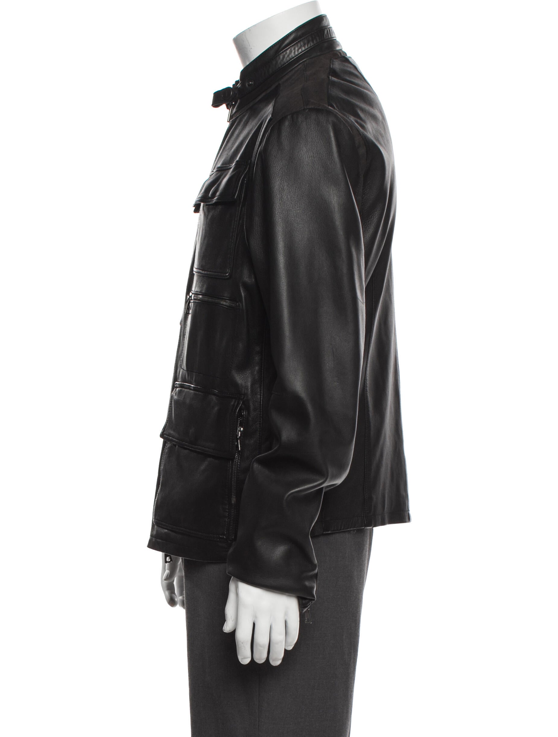 John Varvatos Lambskin Utility Jacket