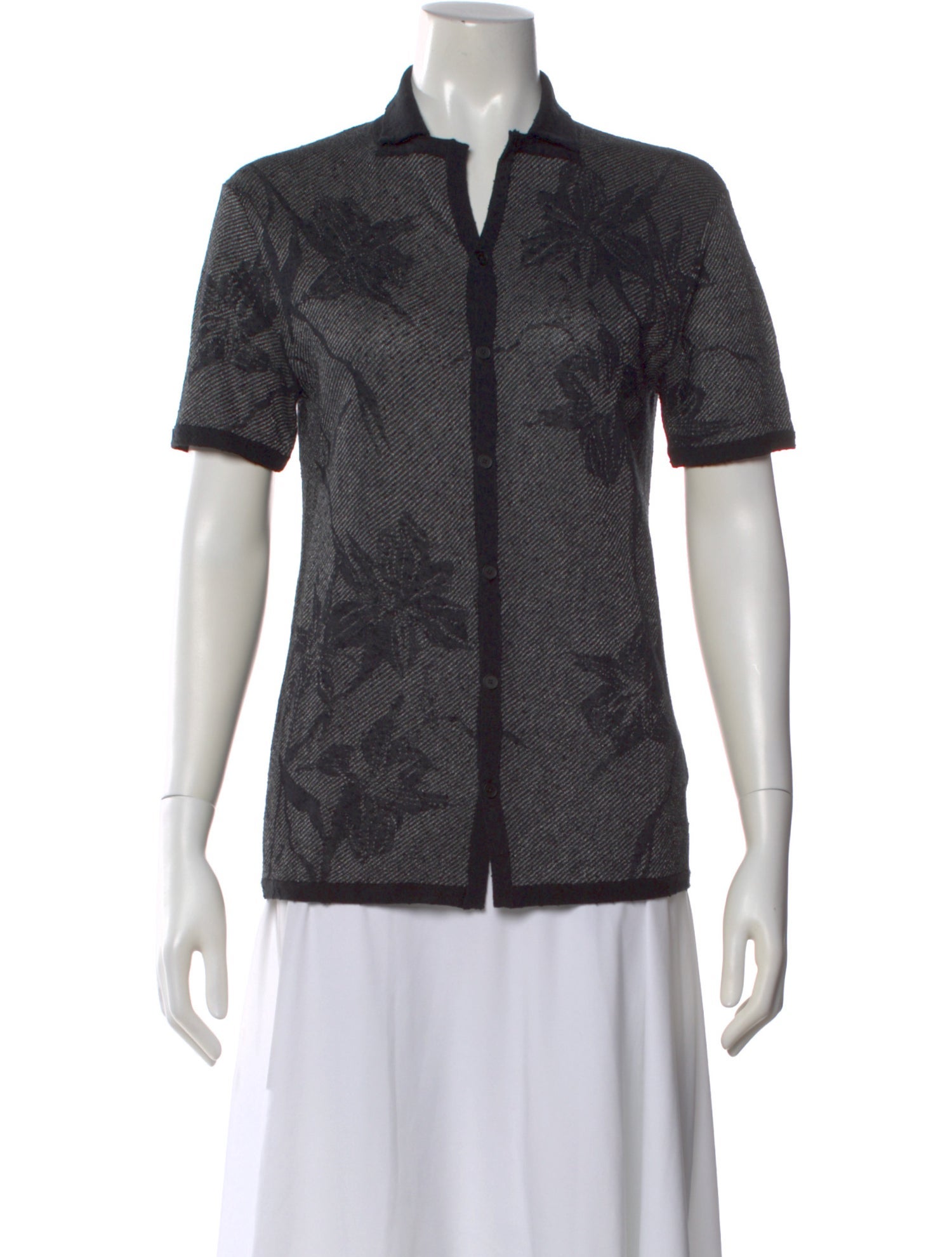 John Varvatos Floral Print Sweater
