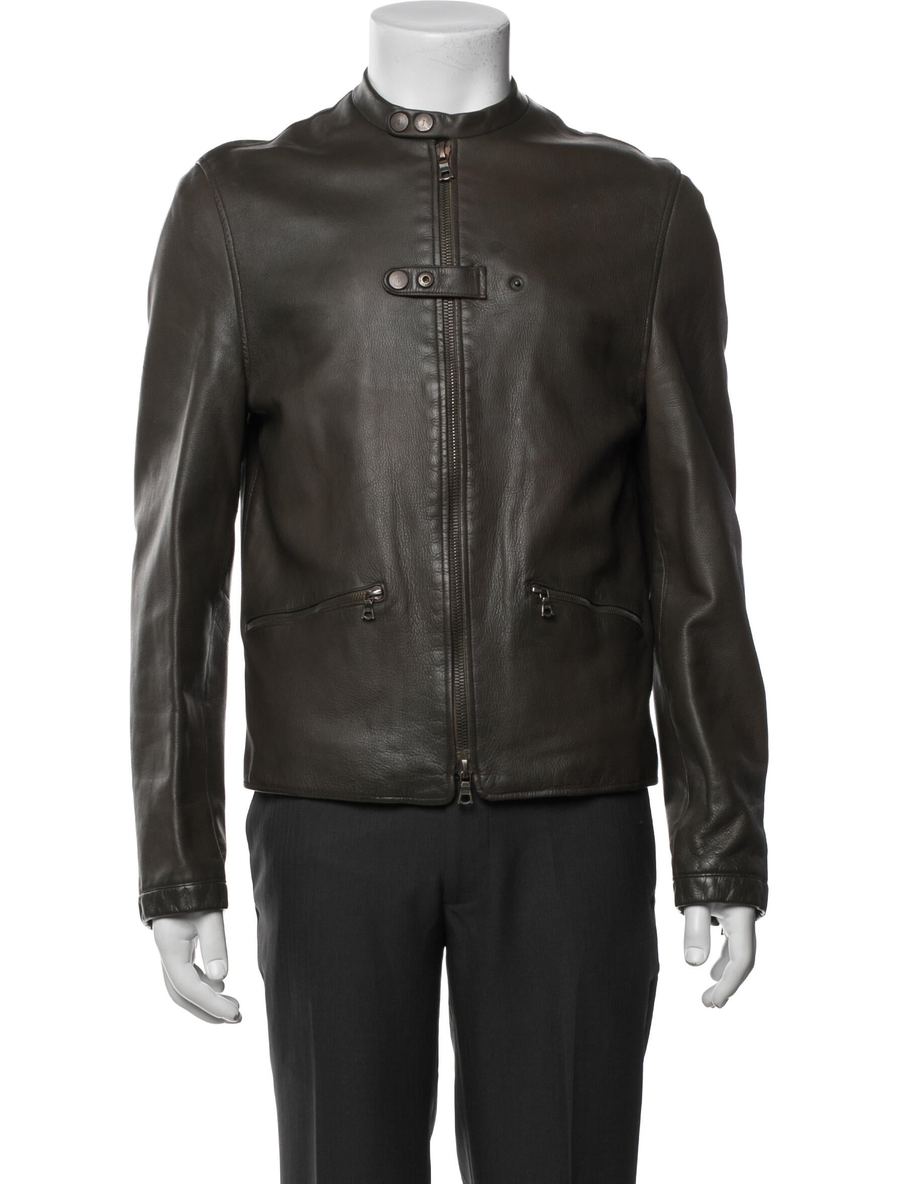 John Varvatos Leather Moto Jacket