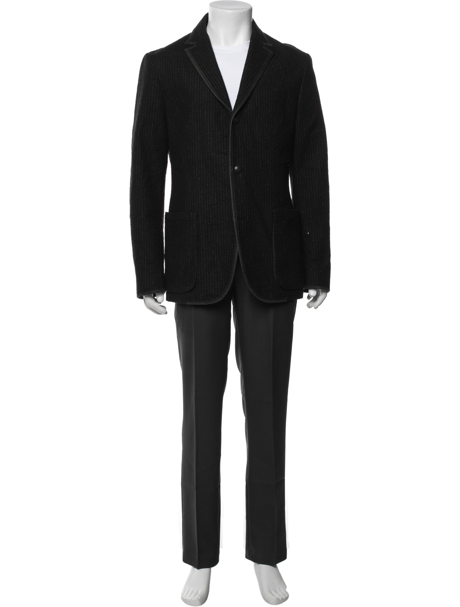John Varvatos Virgin Wool Striped Blazer