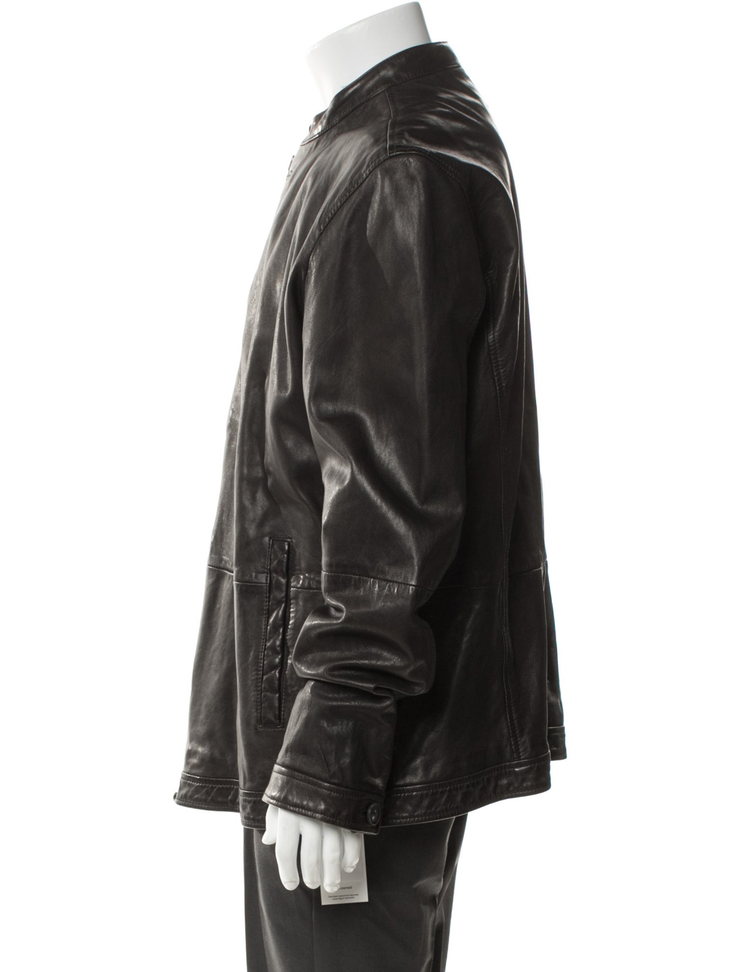 John Varvatos Eel Skin Moto Jacket
