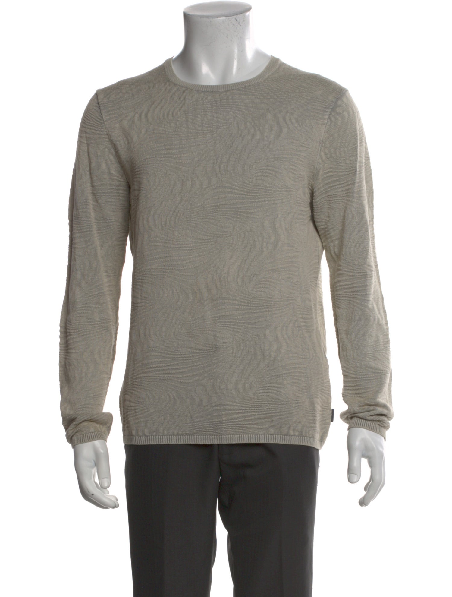 John Varvatos Crew Neck Long Sleeve Pullover