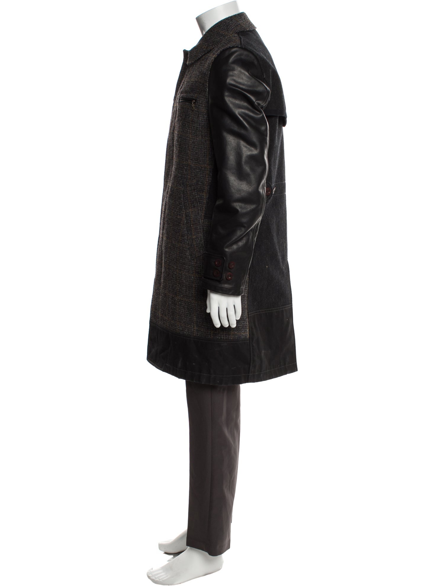 Junya Watanabe Comme des Garçons MAN Wool Plaid Print Overcoat