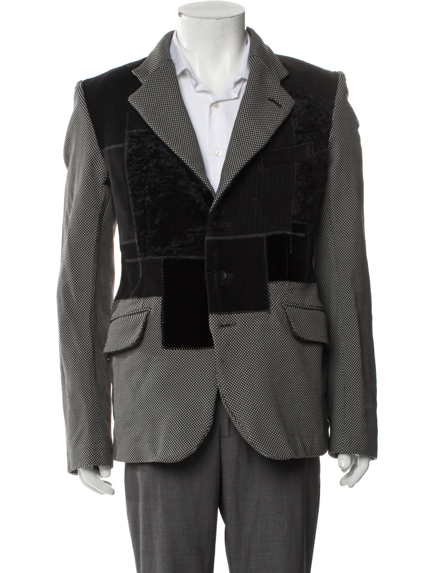 Junya Watanabe Comme des Garçons MAN Colorblock Pattern Moto Jacket w/ Tags