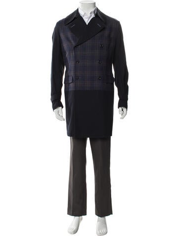 Junya Watanabe Comme des Garçons MAN Outerwear Plaid Print Peacoat S