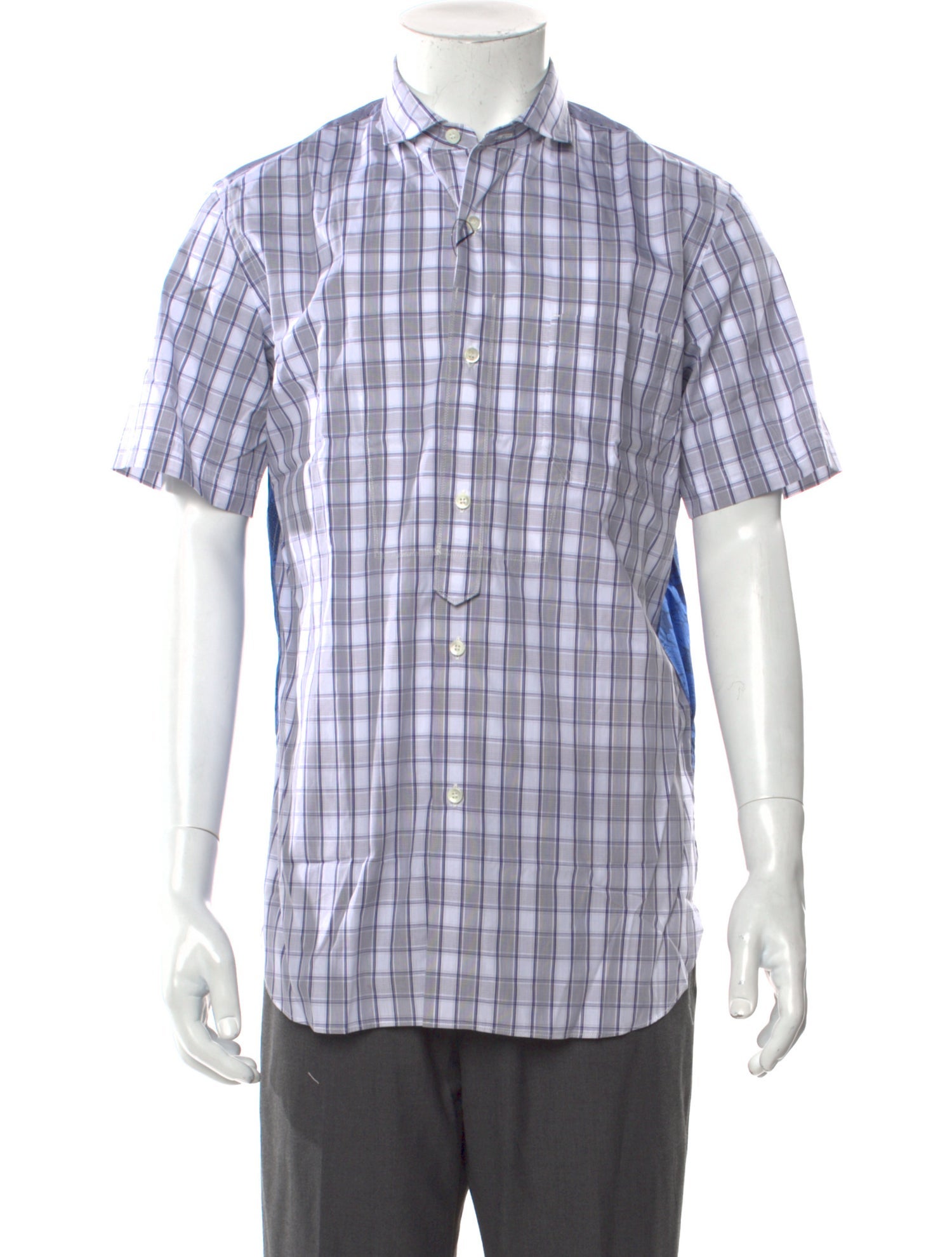Junya Watanabe Comme des Garçons MAN Plaid Print Short Sleeve Shirt w/ Tags