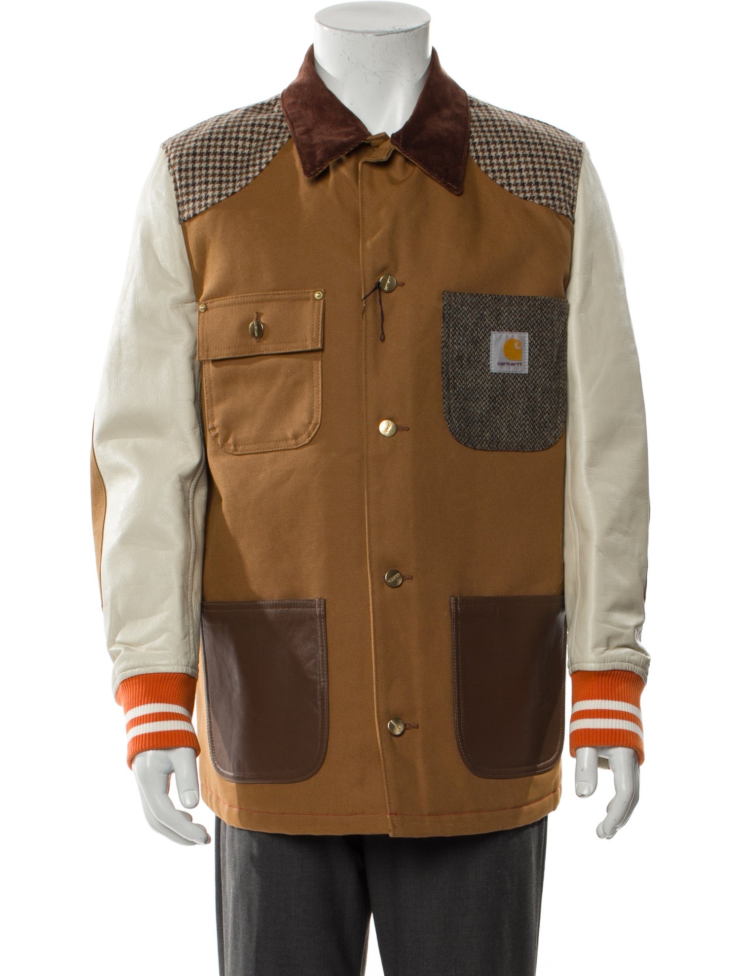 Junya Watanabe Comme des Garçons MAN Colorblock Pattern Varsity Jacket