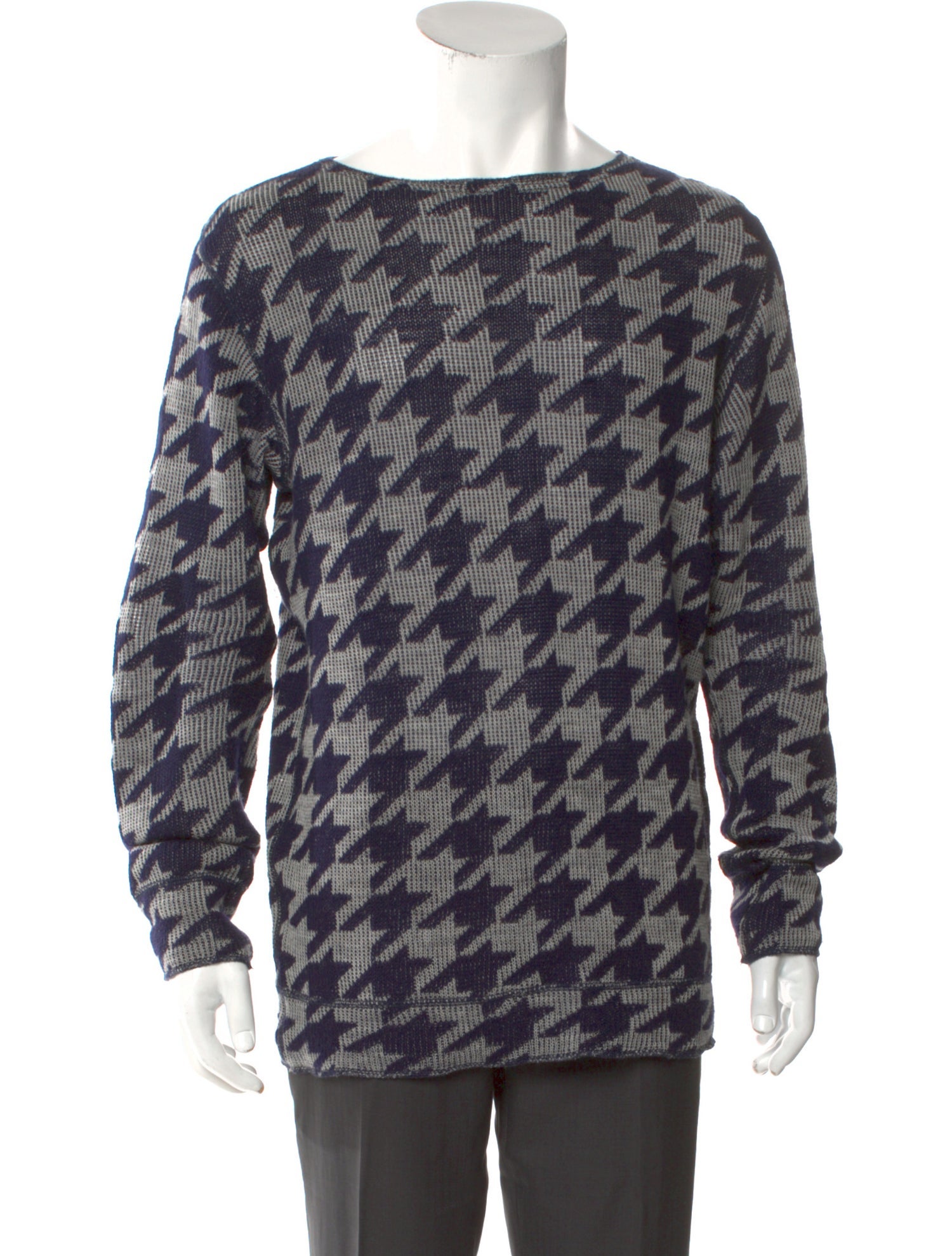 Junya Watanabe Comme des Garçons MAN Wool Houndstooth Print Pullover