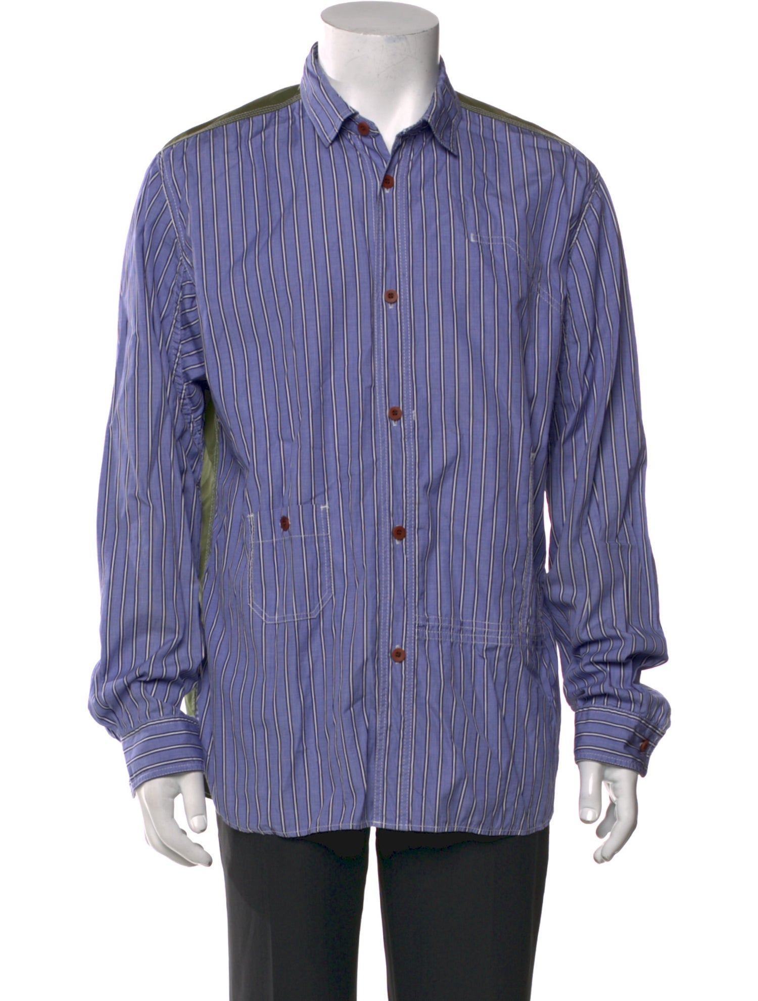 Junya Watanabe Comme des Garçons MAN Striped Long Sleeve Dress Shirt