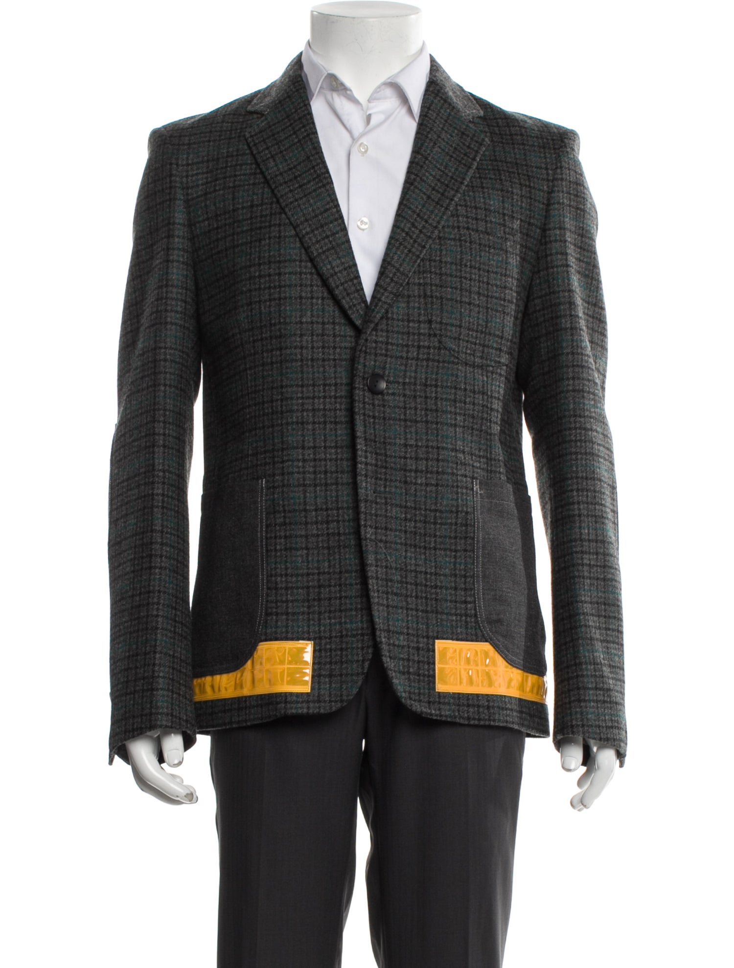 Junya Watanabe Comme des Garçons MAN Wool Plaid Print Moto Jacket w/ Tags