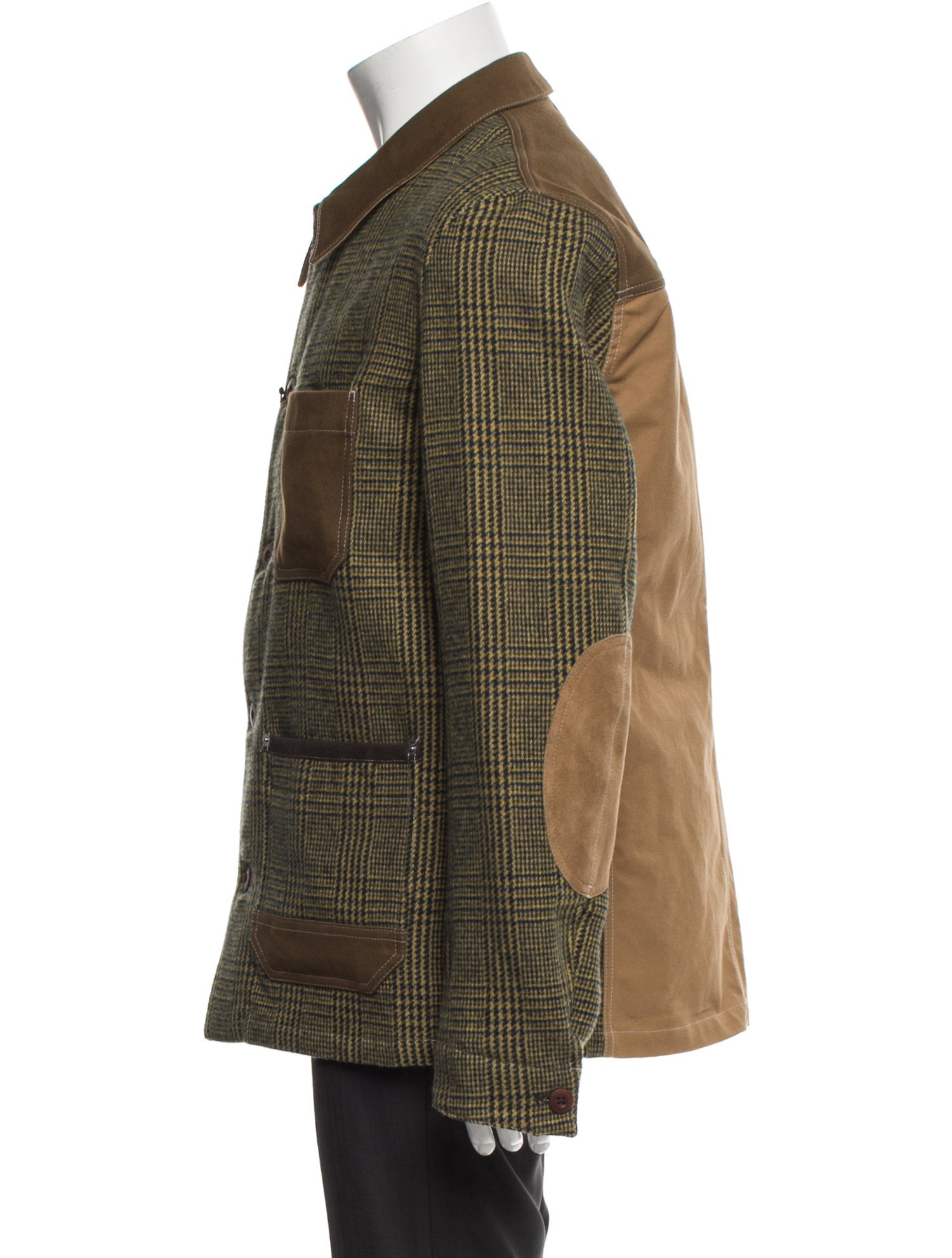 Junya Watanabe Comme des Garçons MAN Wool Plaid Print Utility Jacket w/ Tags