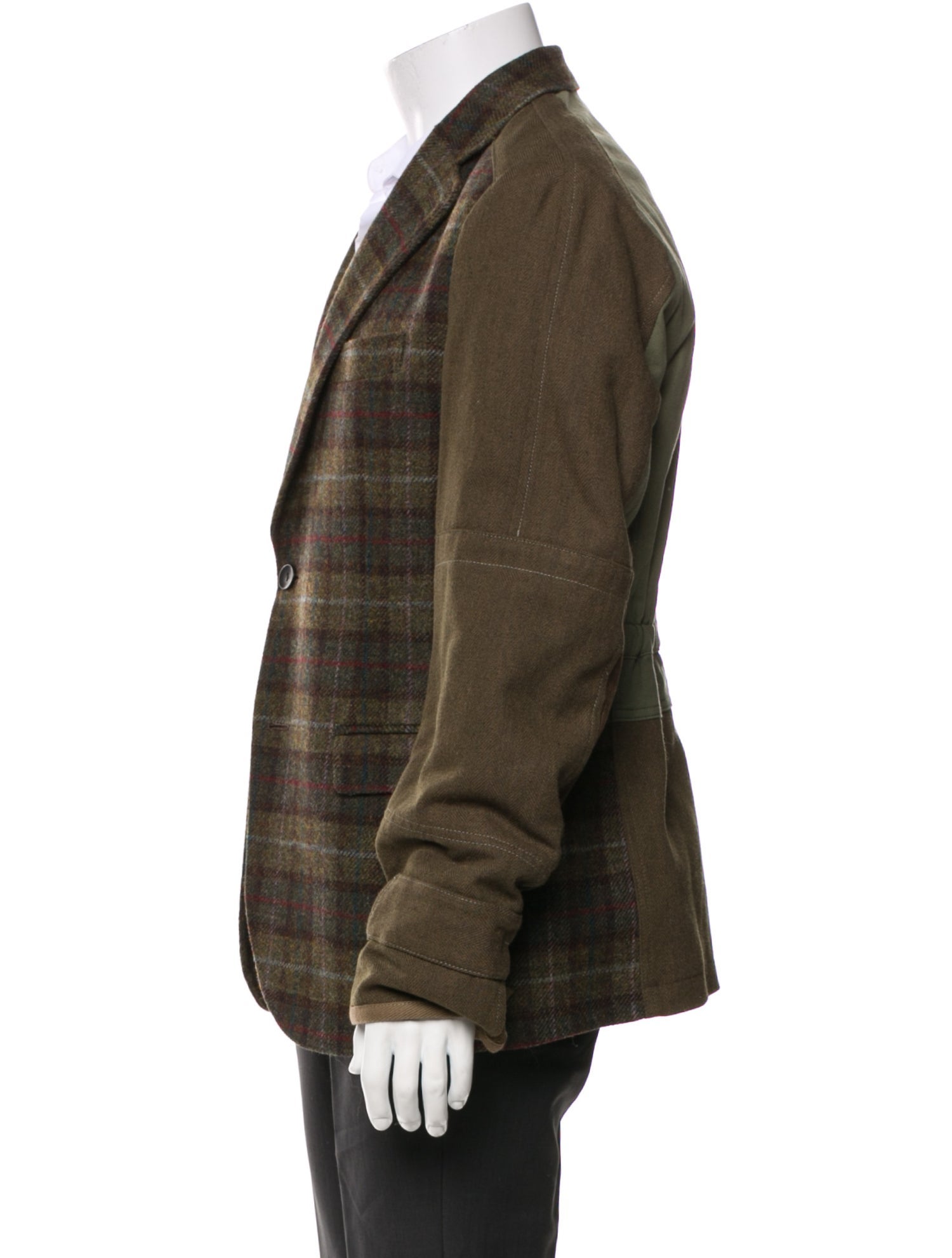 Junya Watanabe Comme des Garçons MAN Wool Plaid Print Peacoat w/ Tags