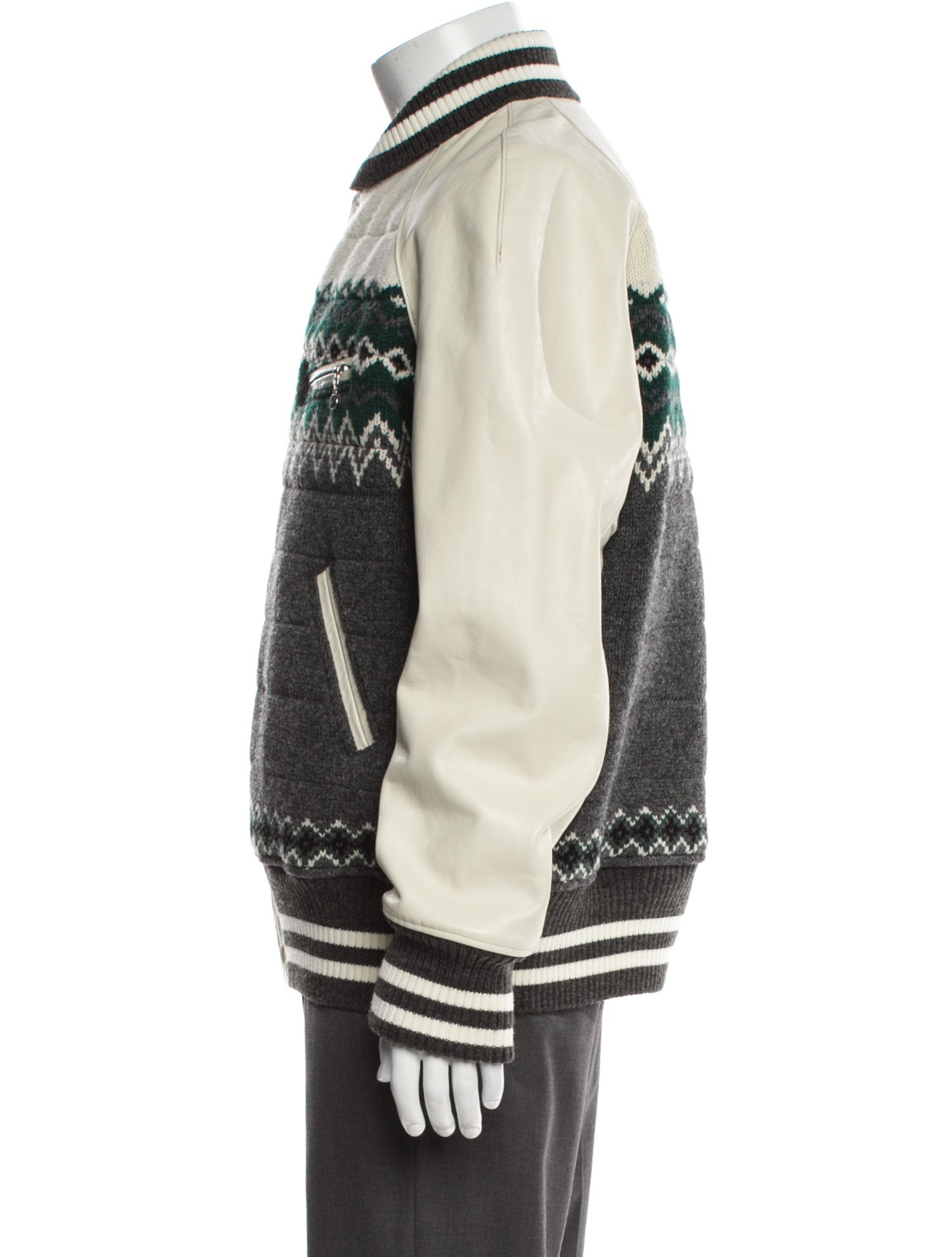 Junya Watanabe Comme des Garçons MAN Wool Striped Varsity Jacket