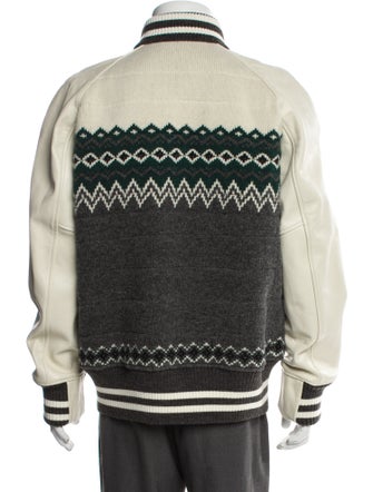 Junya Watanabe Comme des Garçons MAN Wool Striped Varsity Jacket