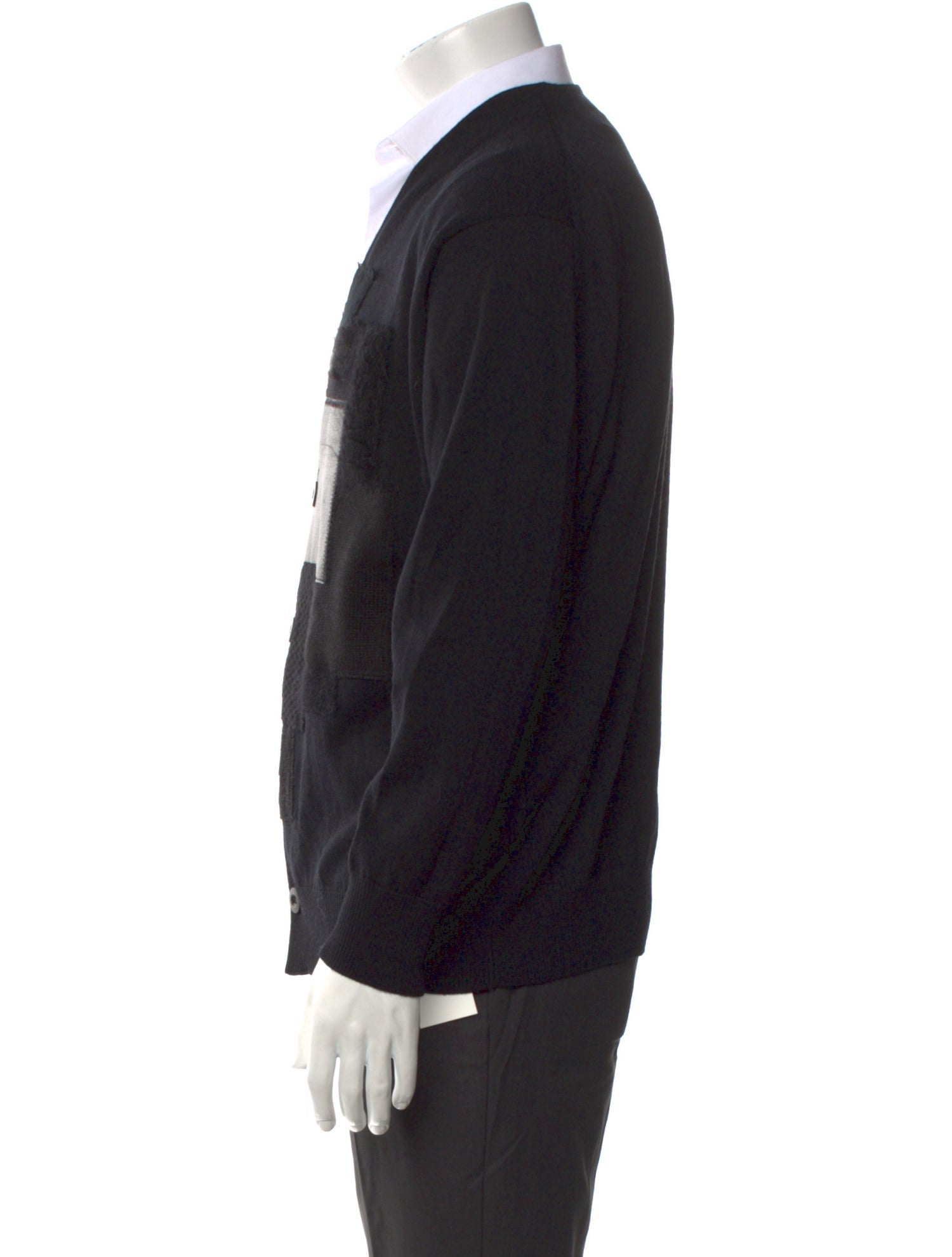 Junya Watanabe Comme des Garçons MAN Wool Colorblock Pattern Cardigan w/ Tags