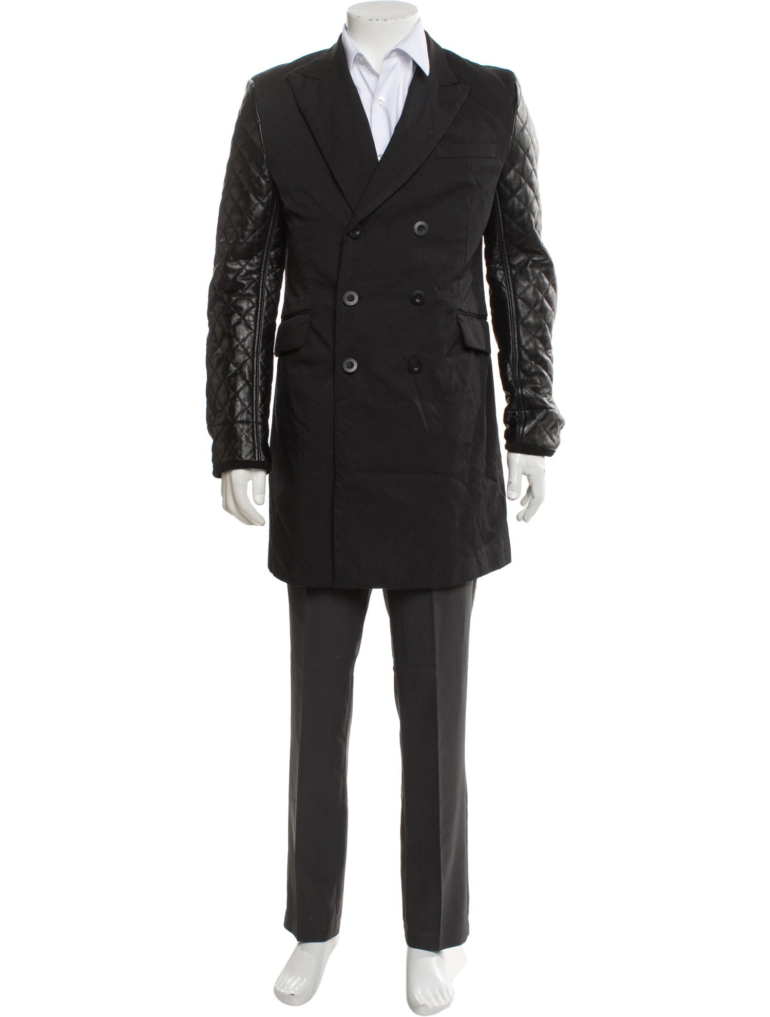 Junya Watanabe Comme des Garçons MAN 2019 Leather Trim Embellishment Sport Coat w/ Tags